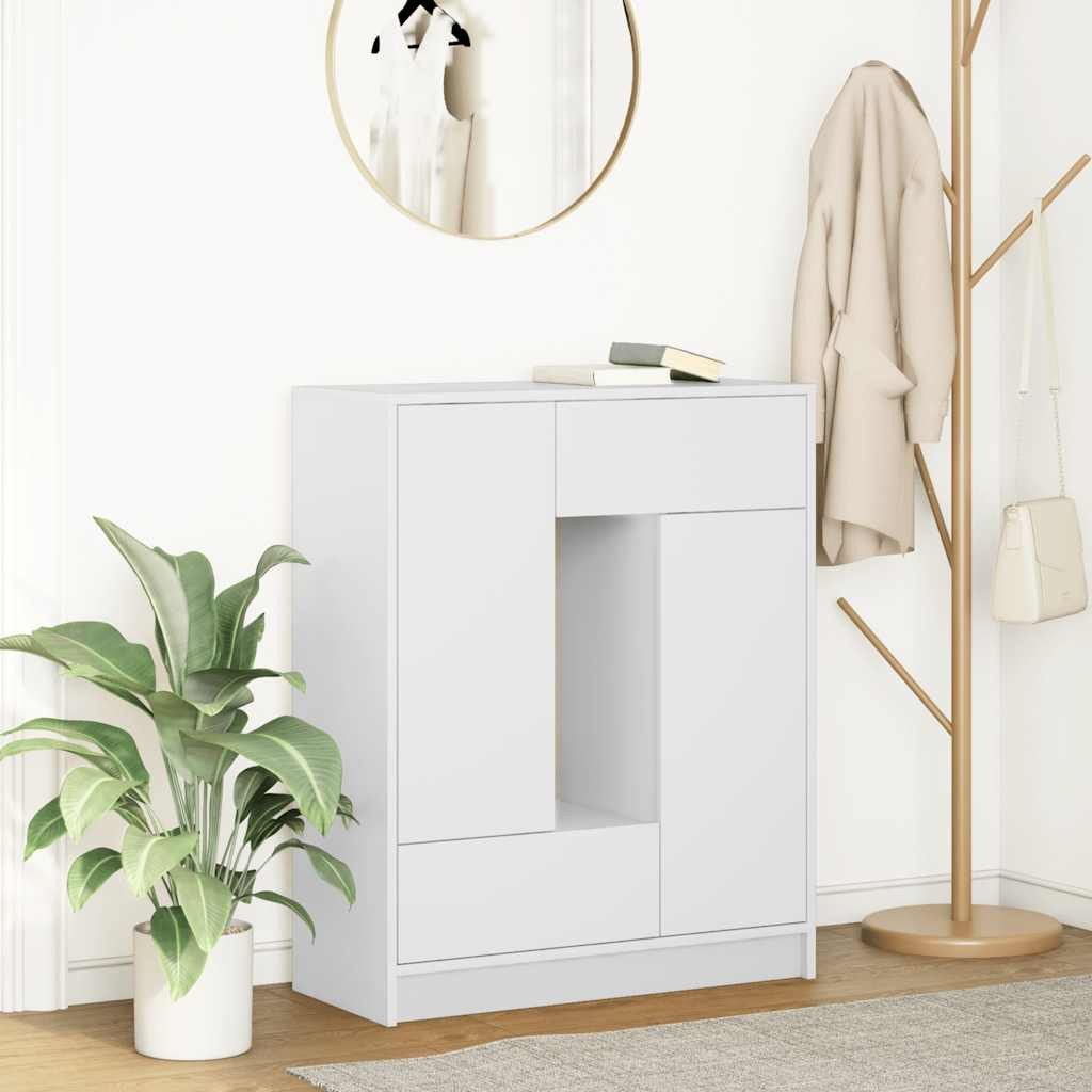 vidaXL Sideboard Sideboard mit Schubladen und Türen Weiß 73x31x90 cm (1 St)