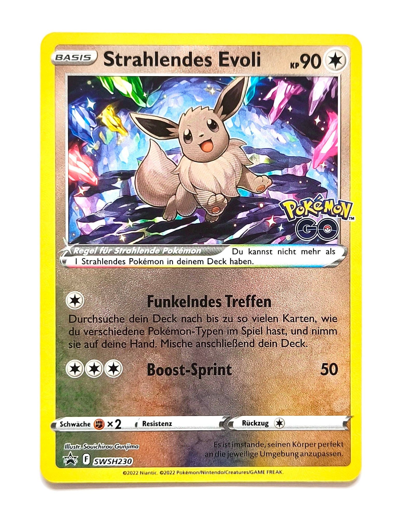 The Pokémon Company International Sammelkarte Pokemon Karte Strahlendes Evoli SWSH230