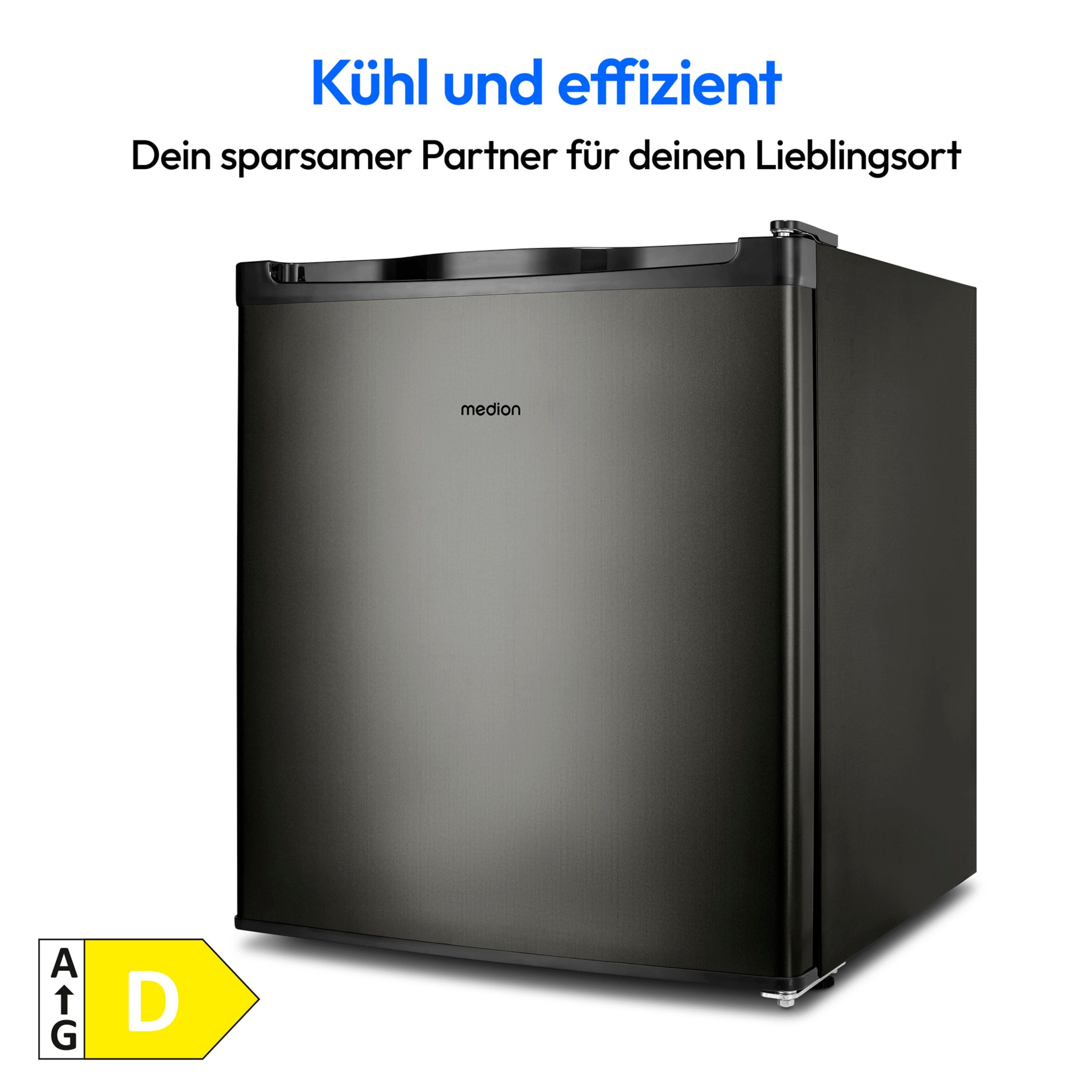 Medion® Gefrierschrank MD37675, 51 cm hoch, 44 cm breit, 33 L Nutzinhalt, höhenverstellbare Füße, Griffmulde,4 ****