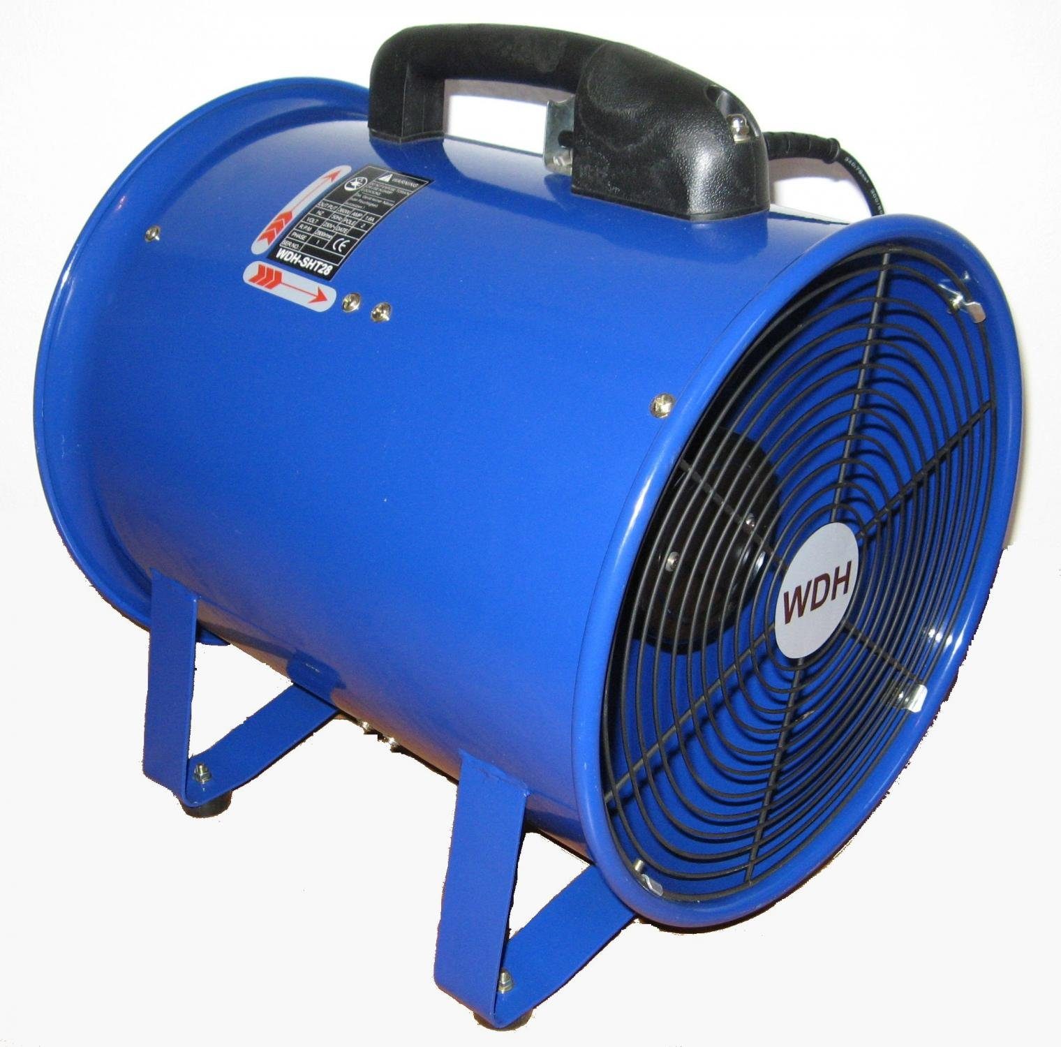 WDH Bodenventilator Axialgebläse WDH-SHT28, Geräuscharmer Betrieb