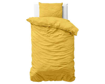 Bettwäsche STONE WASHED Baumwolle Bettbezug & Kissenbezüge, Sitheim-Europe, Baumwolle, 2 teilig, Weich, geschmeidig und wärmeregulierend