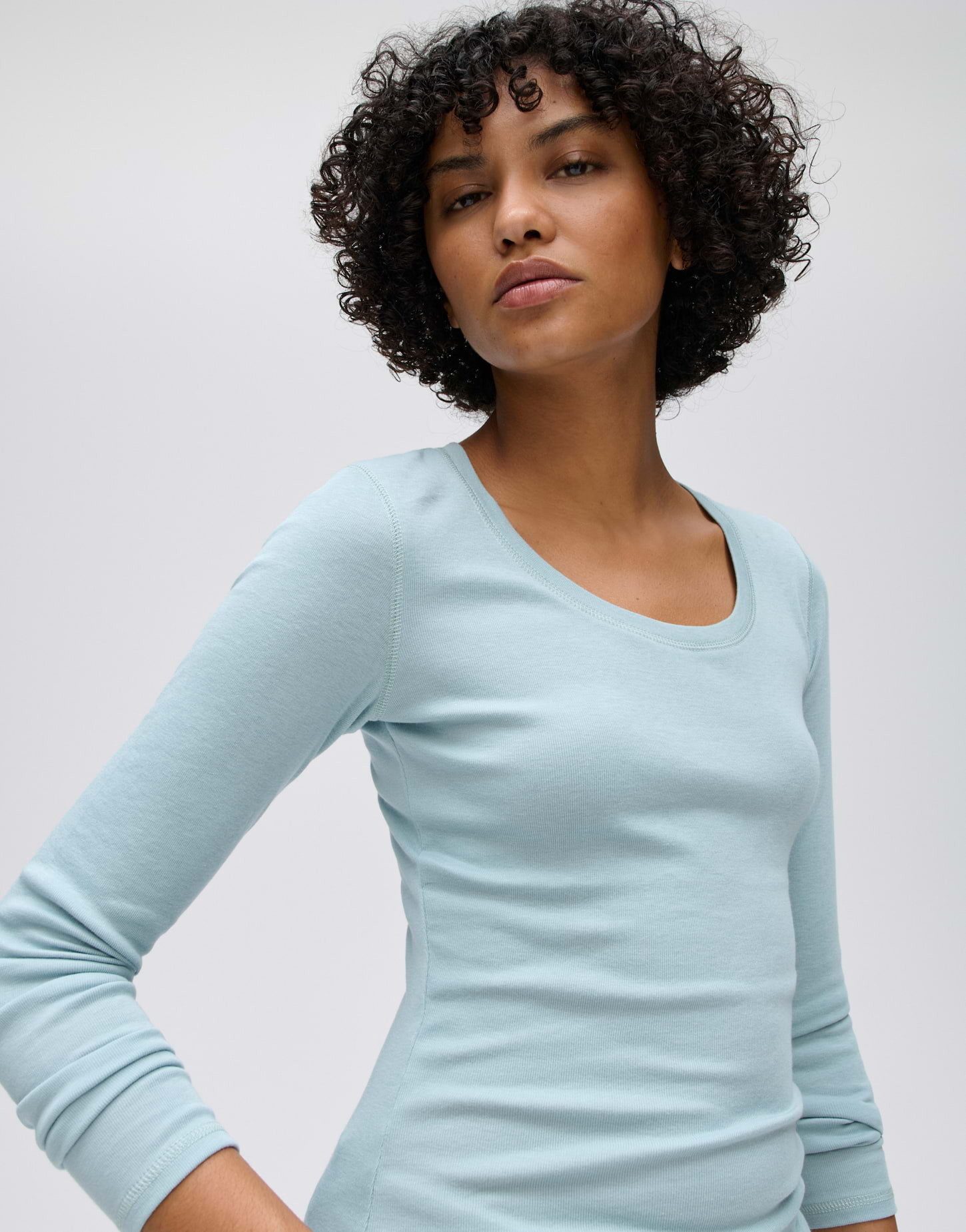 OPUS Langarmshirt SORANA Slim Longsleeve aus Baumwoll Mix – Bild 4 von 5