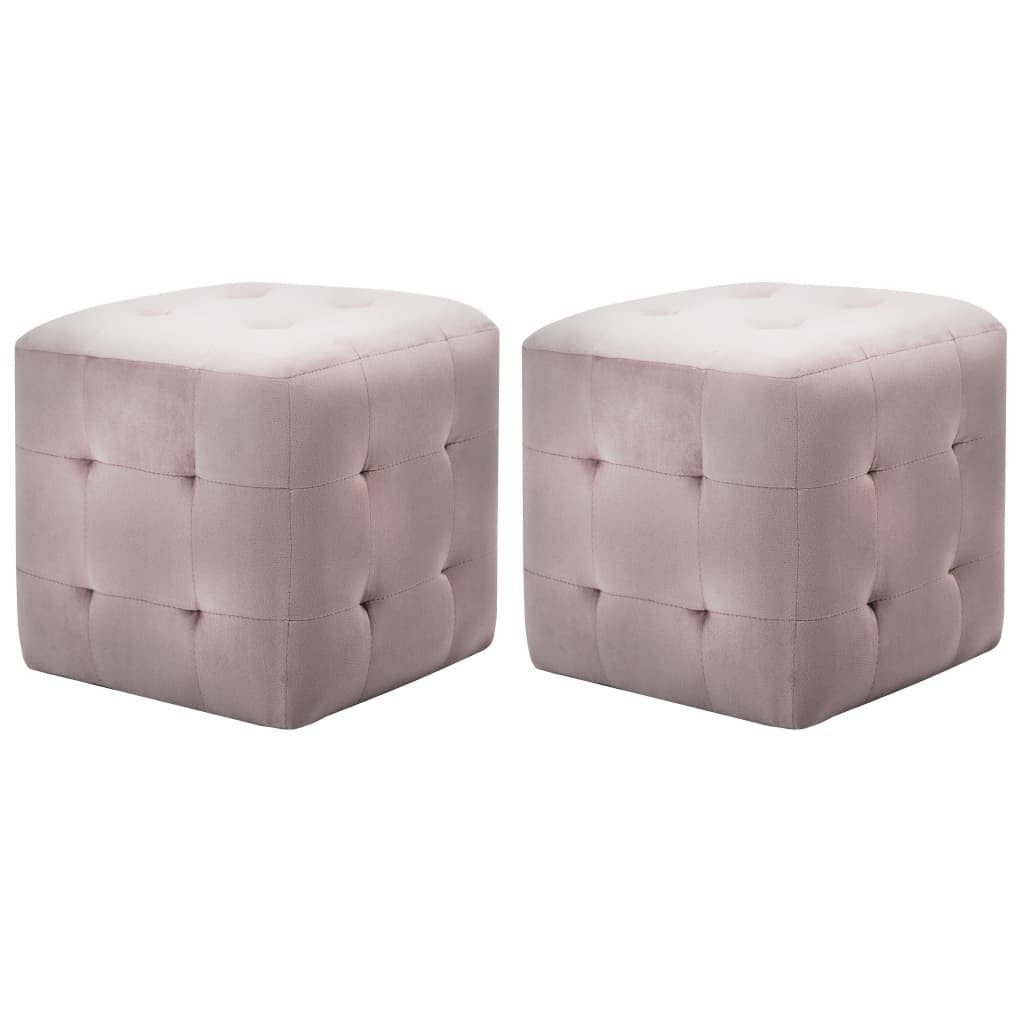 Nachttisch Nachttische 2 Stk. Rosa 30x30x30 cm Samtstoff