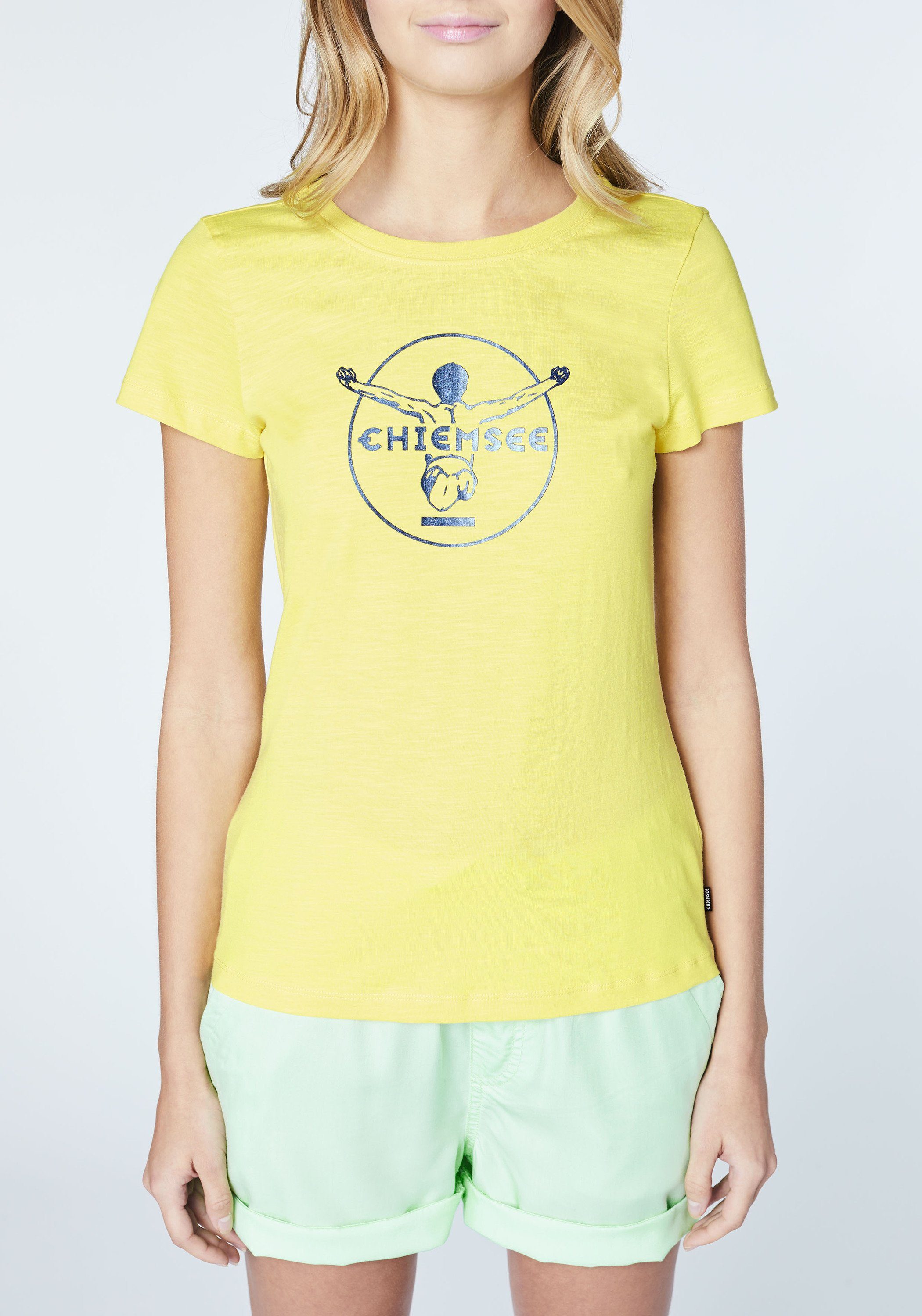 Chiemsee Print-Shirt T-Shirt mit 1 Limelight Jumper-Frontprint