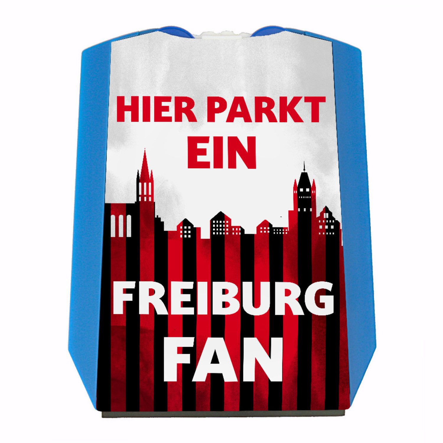 Parkscheibe Hier parkt ein Freiburg Fan Parkscheibe in Vereinsfarben