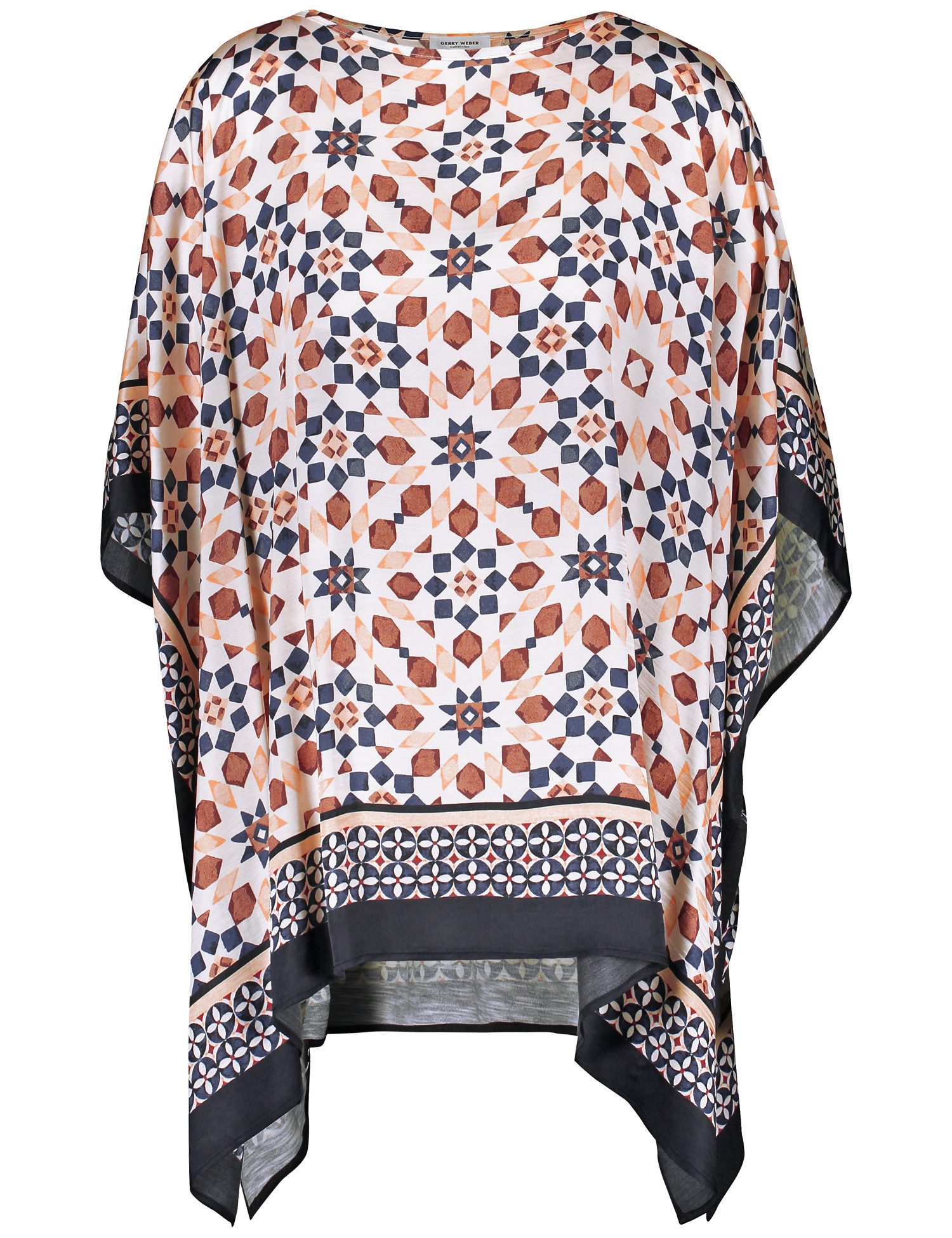 Shirtbluse Gemusterter Jerseyponcho