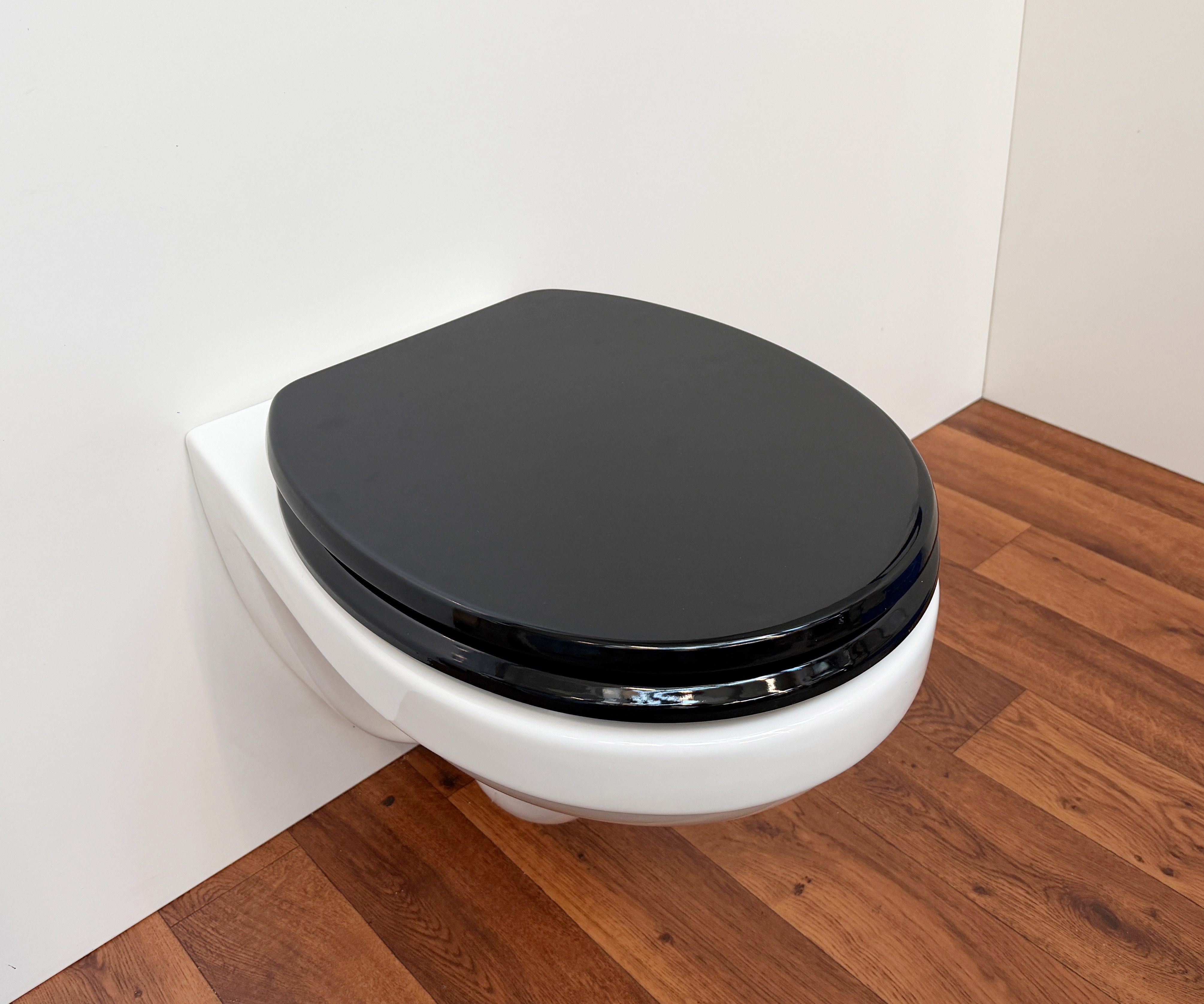 welltime WC-Sitz Classic Colours, Kratzfester Klo-Sitz mit einem Holzkern und Absenkautomatik