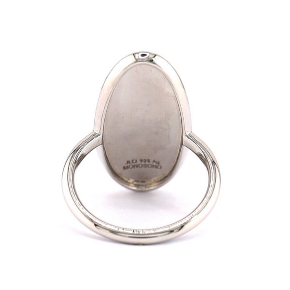 Cavill Silberring Cavill Ring aus 925er Sterlingsilber, platinierter Damenring oval (1-tlg)