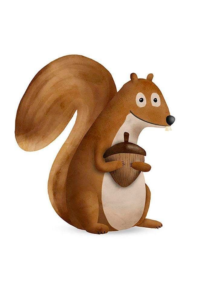 Komar Poster Cute Animal Squirrel, St), Tiere (1 Kinderzimmer, Schlafzimmer, Wohnzimmer