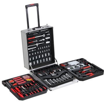 monzana Werkzeugkoffer, XXL gefüllt Set 899tlg Qualitätswerkzeug Werkzeugkasten Werkzeugkiste