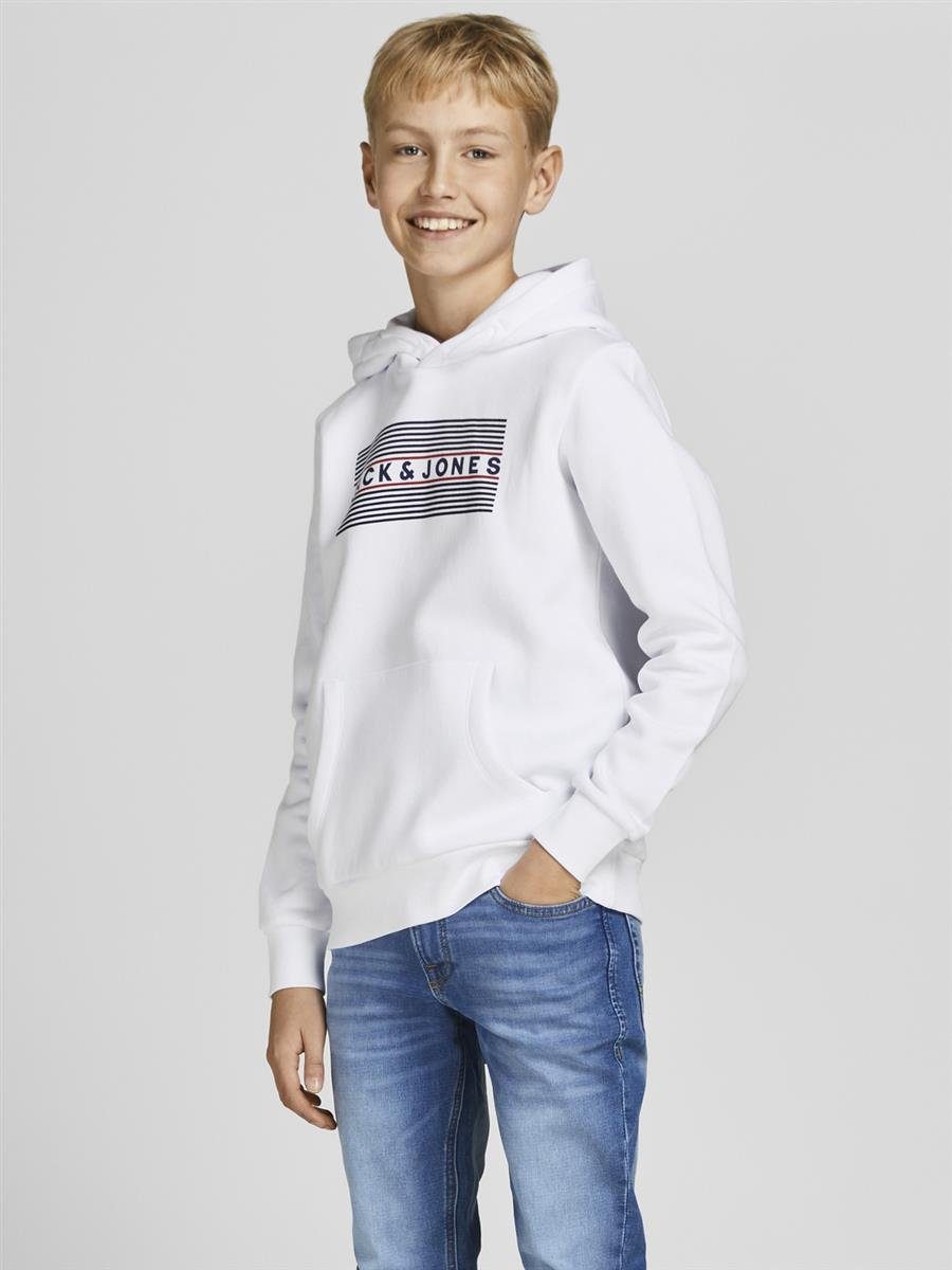 Jack & Jones white/PLAY2 LOGO Hoodie SWEAT HOOD JJECORP