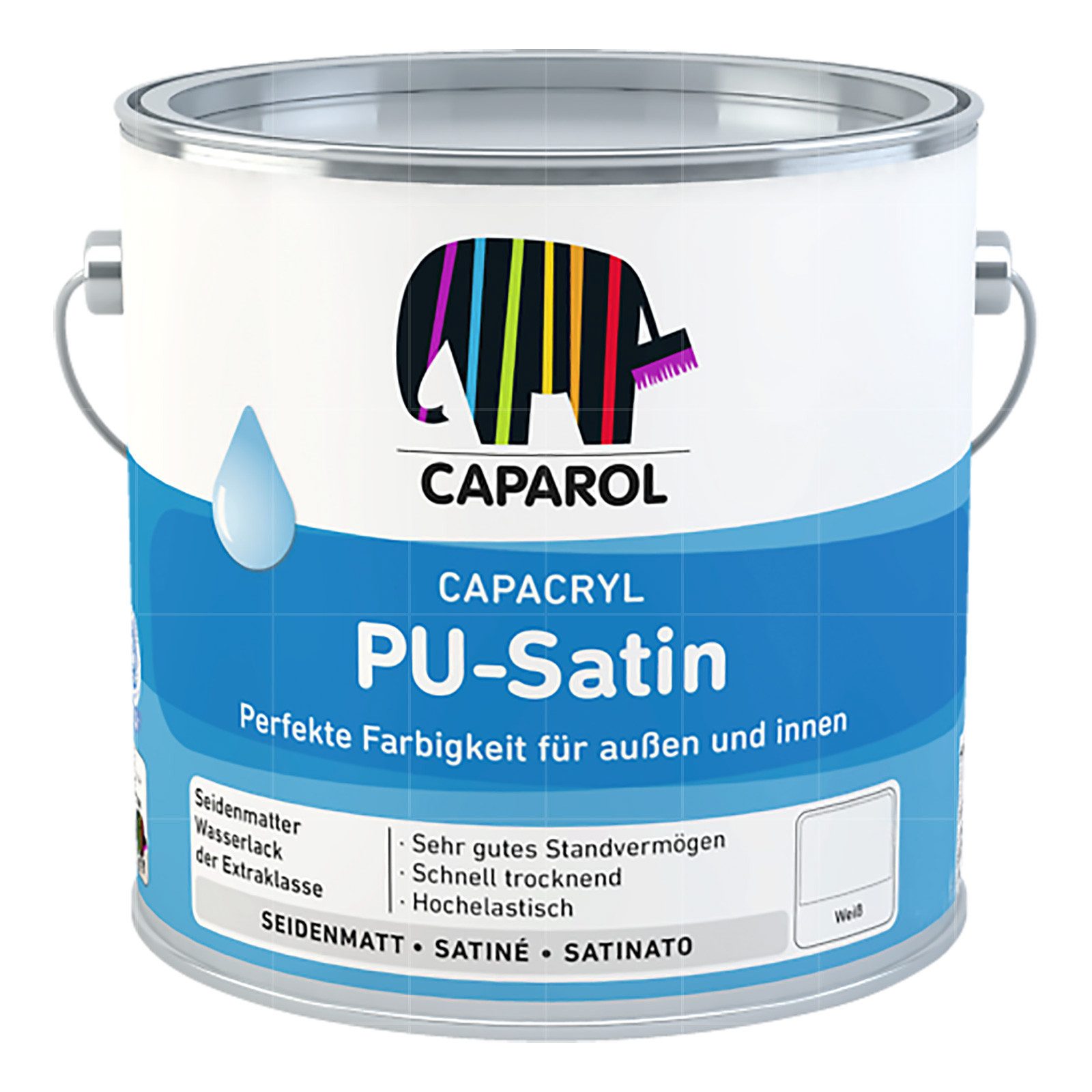 Acryl-Buntlack CAPACRYL PU-SATIN - 0.375 LTR (WEISS)