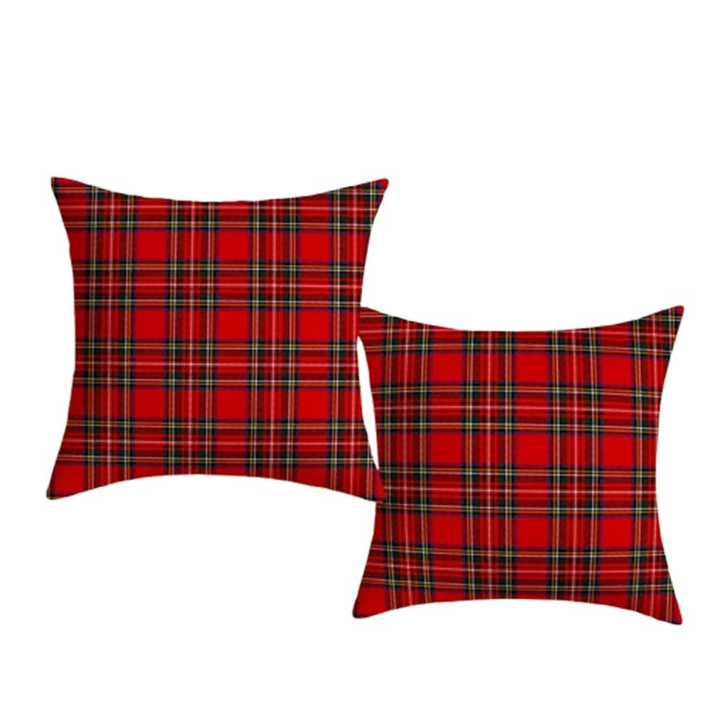 CLTYQ Kissenbezüge 2er Set Weihnachtskissenbezüge mit Karomuster für festli günstig online kaufen