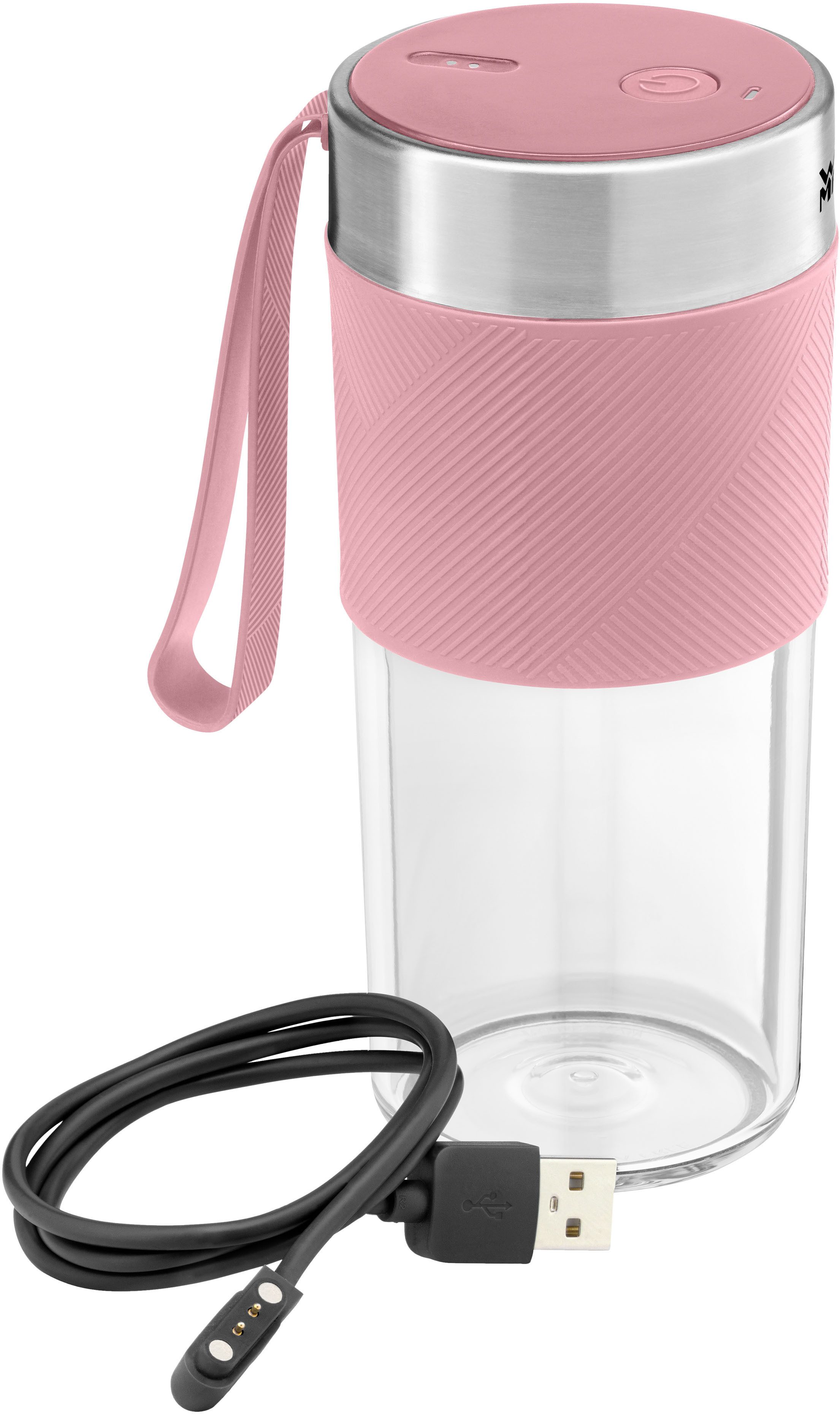 WMF Smoothie-Maker KÜCHENminis Mix on the Go, 50 W, tragbar, wiederaufladbar, 300 ml, 50 W, langlebiger Akku, 20.000 U/min