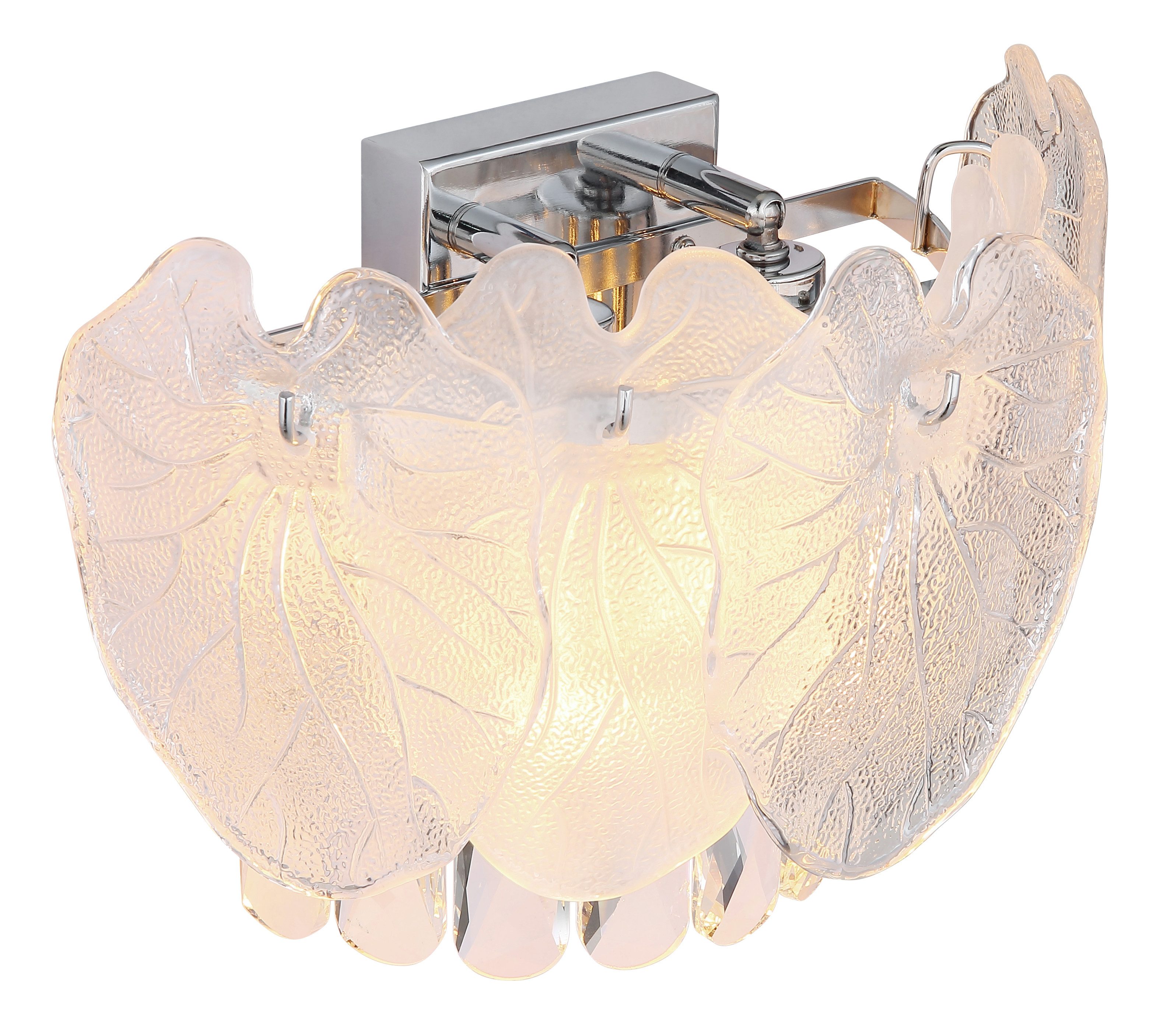 GLOBO LIGHTING Wandleuchte BENJAMIN, ohne Leuchtmittel, Wandlampe/Metall/Kristalle/klar/elegant/Wohnzimmer/Flur