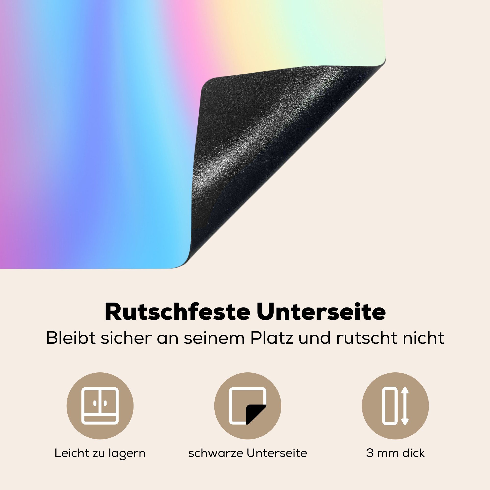 cm, MuchoWow Herdblende-/Abdeckplatte Vage Farben, für 78x78 Arbeitsplatte Vinyl, küche tlg), Ceranfeldabdeckung, (1