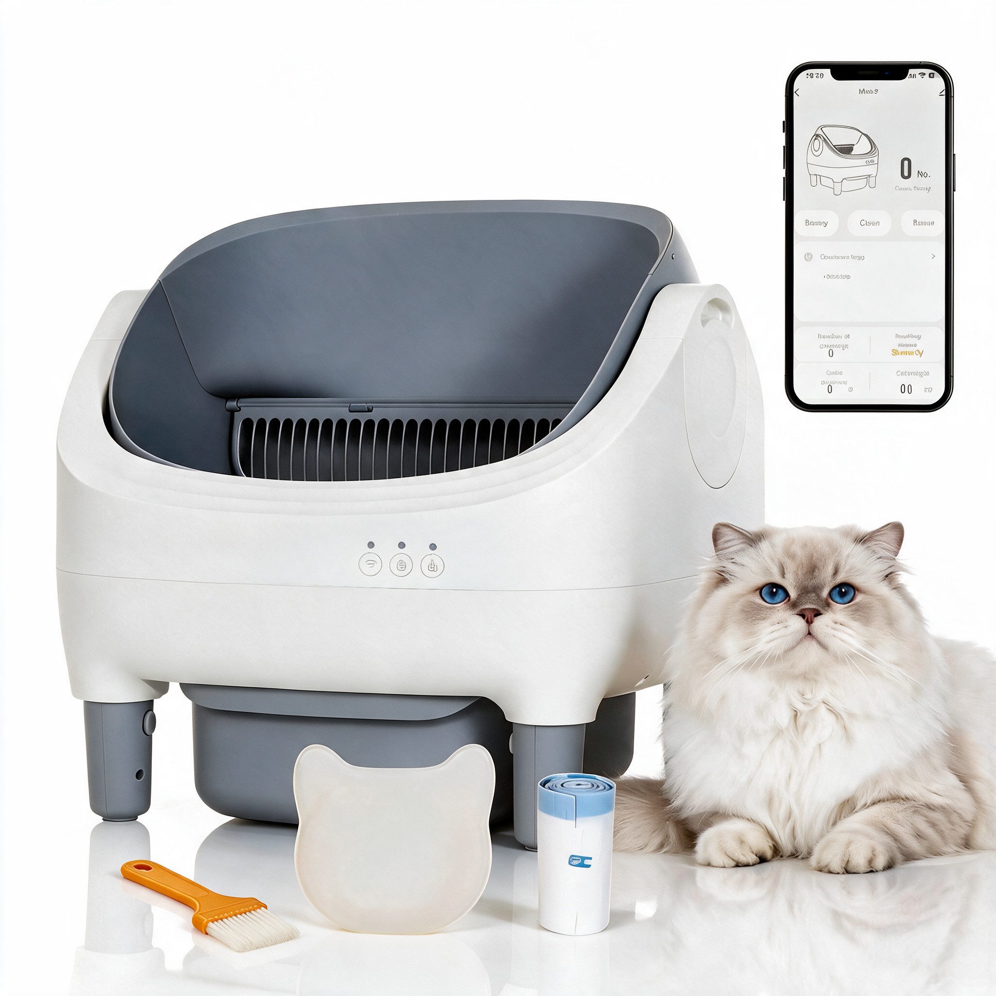 GarveeMore Katzentoilette Katzenklo Selbstreinigend Elektrisch XXL, mit App-Steuerung, Leise, 10,5L Großer Abfallbehälter, APP Steuerung, 7-fach Sicherheitssensoren