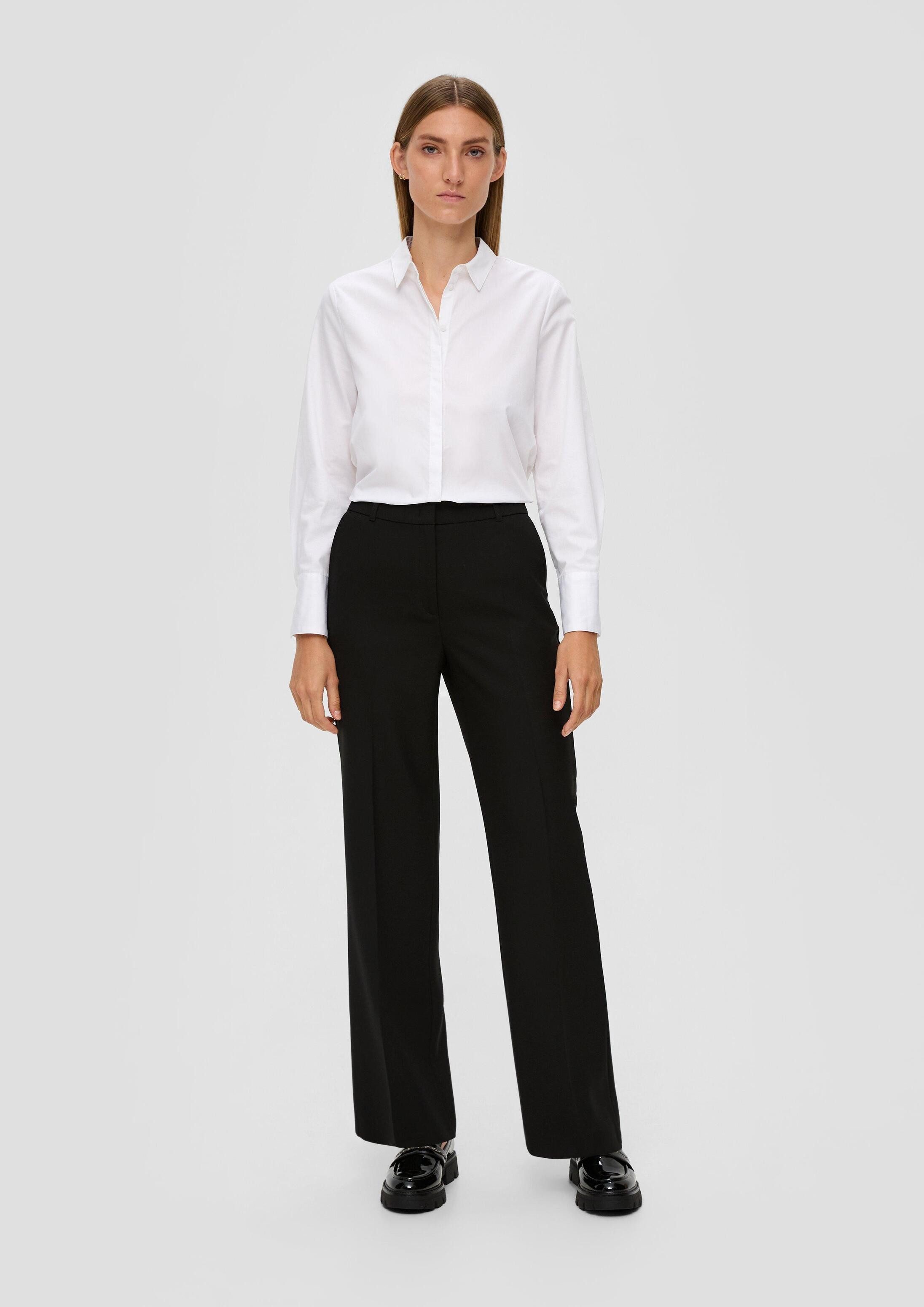 s.Oliver Chinos Hose Regular: Wide Leg Hose aus Viskosemix