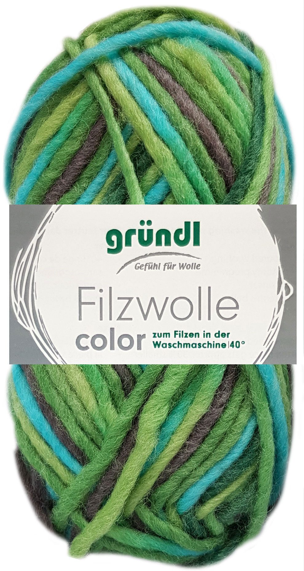 Gründl 50 Gramm Gründl Wolle Filzwolle Color meliert Filzgarn Farbauswahl Bastelgarn
