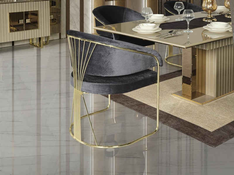 JVmoebel Stuhl Stuhl schwarz Luxus Esszimmer schöne Möbel Design elegante, Made in Europa