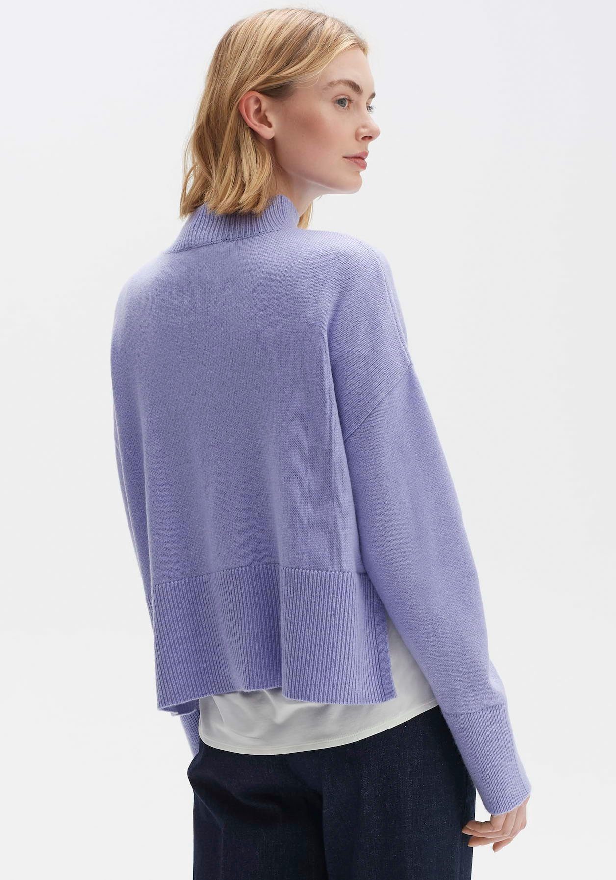 OPUS Stehkragenpullover Pimobi mit Drop-Shoulder Nahtdesign, Perfekt für  Job und Freizeit