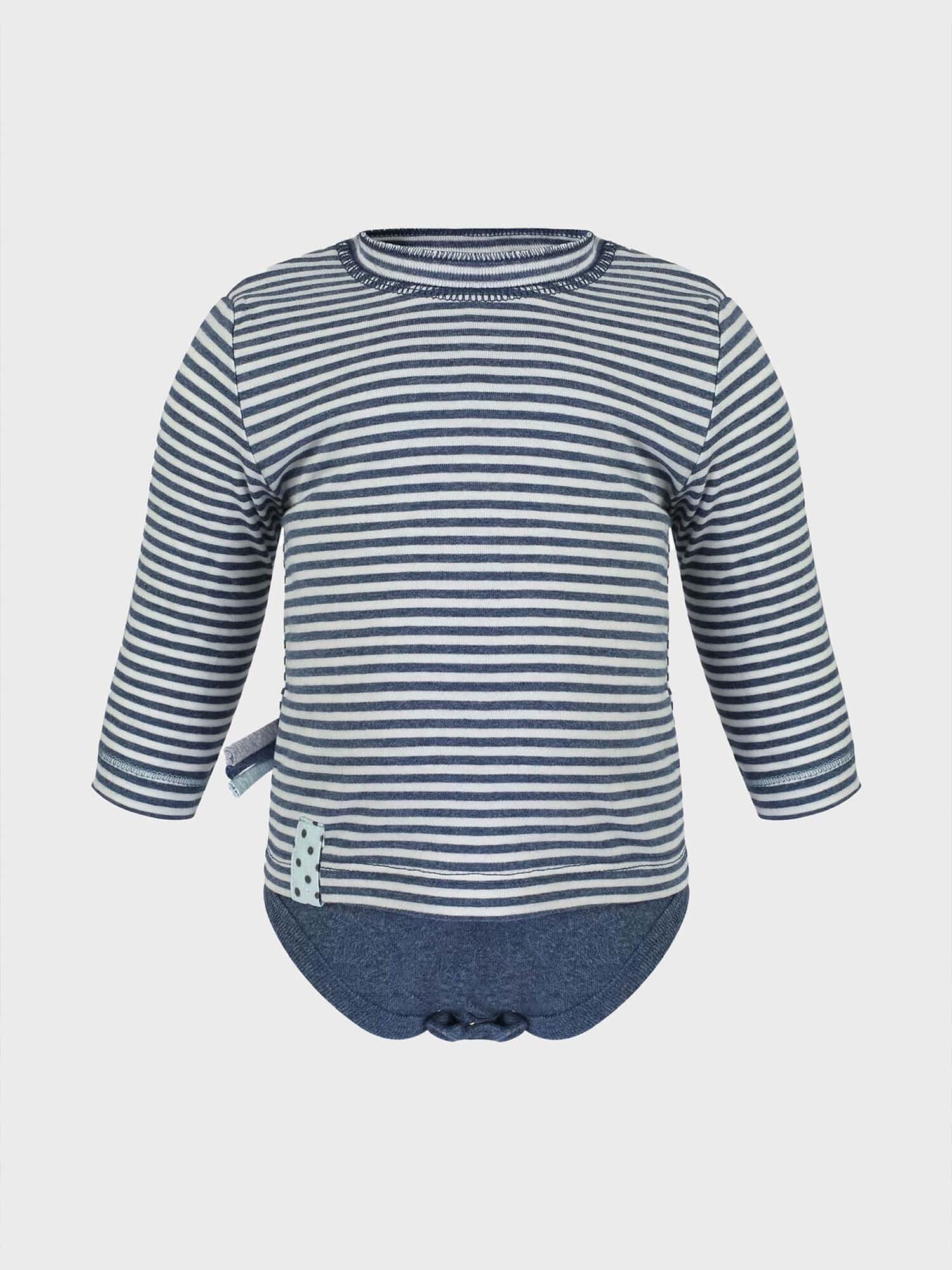 OrganicEra Shirtbody Langarm-Bodyshirt aus Bio-Baumwolle, gestreift (1-tlg)