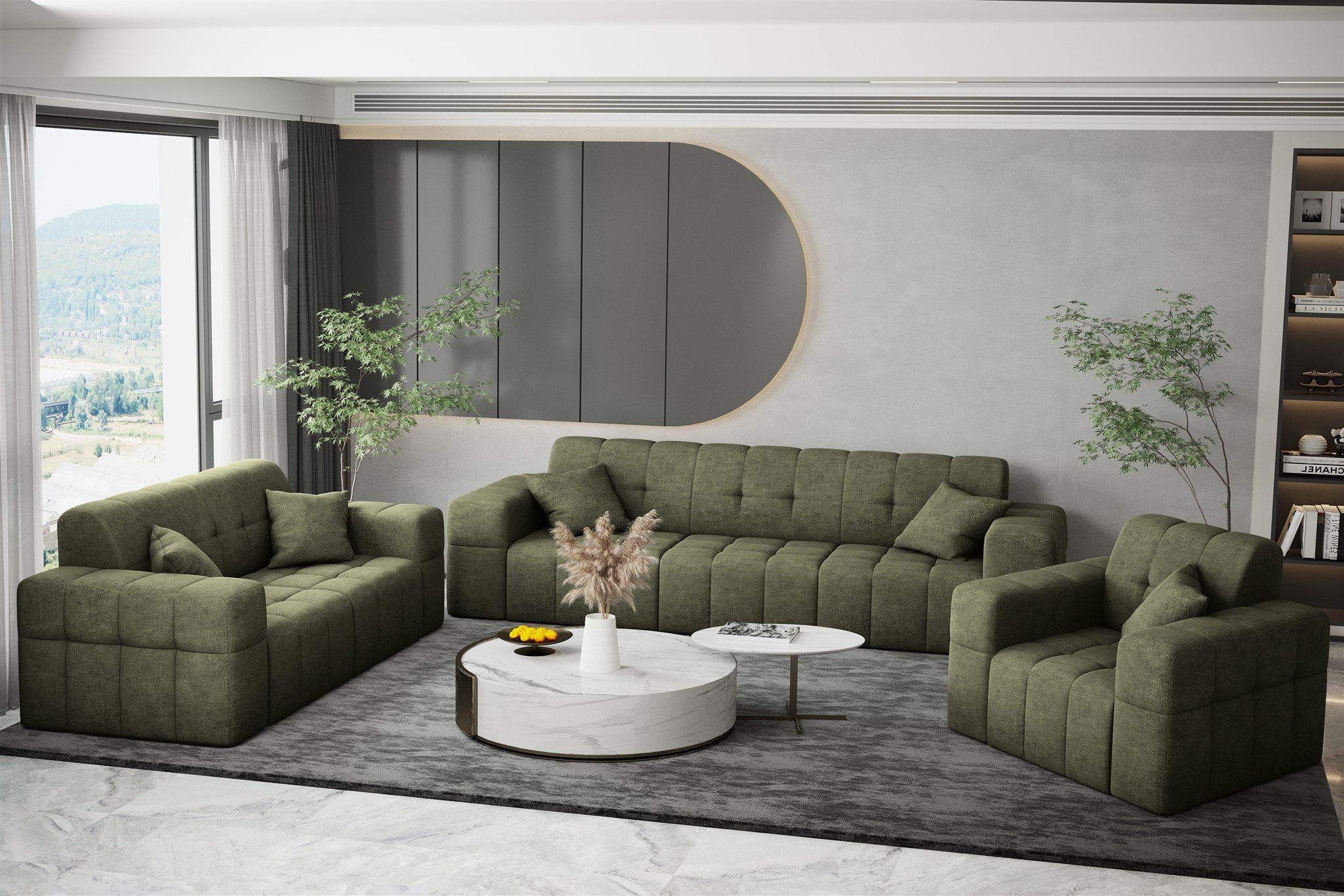 Fun Möbel Polstergarnitur Sofaset Designersofa NANCY günstig online kaufen