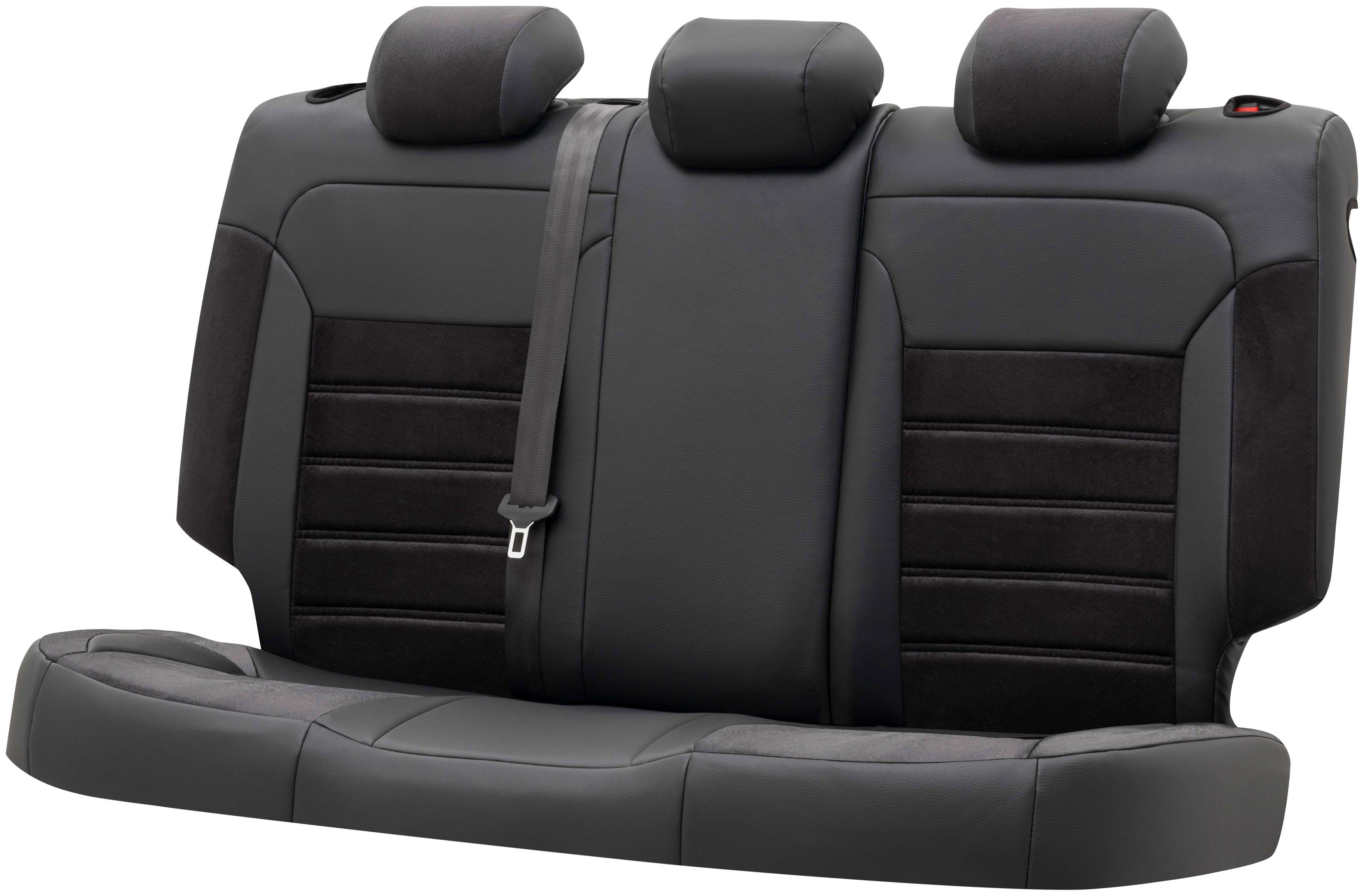 Sitzbezüge passend für BMW X1 (Schwarz-Rot) - RoyalClass