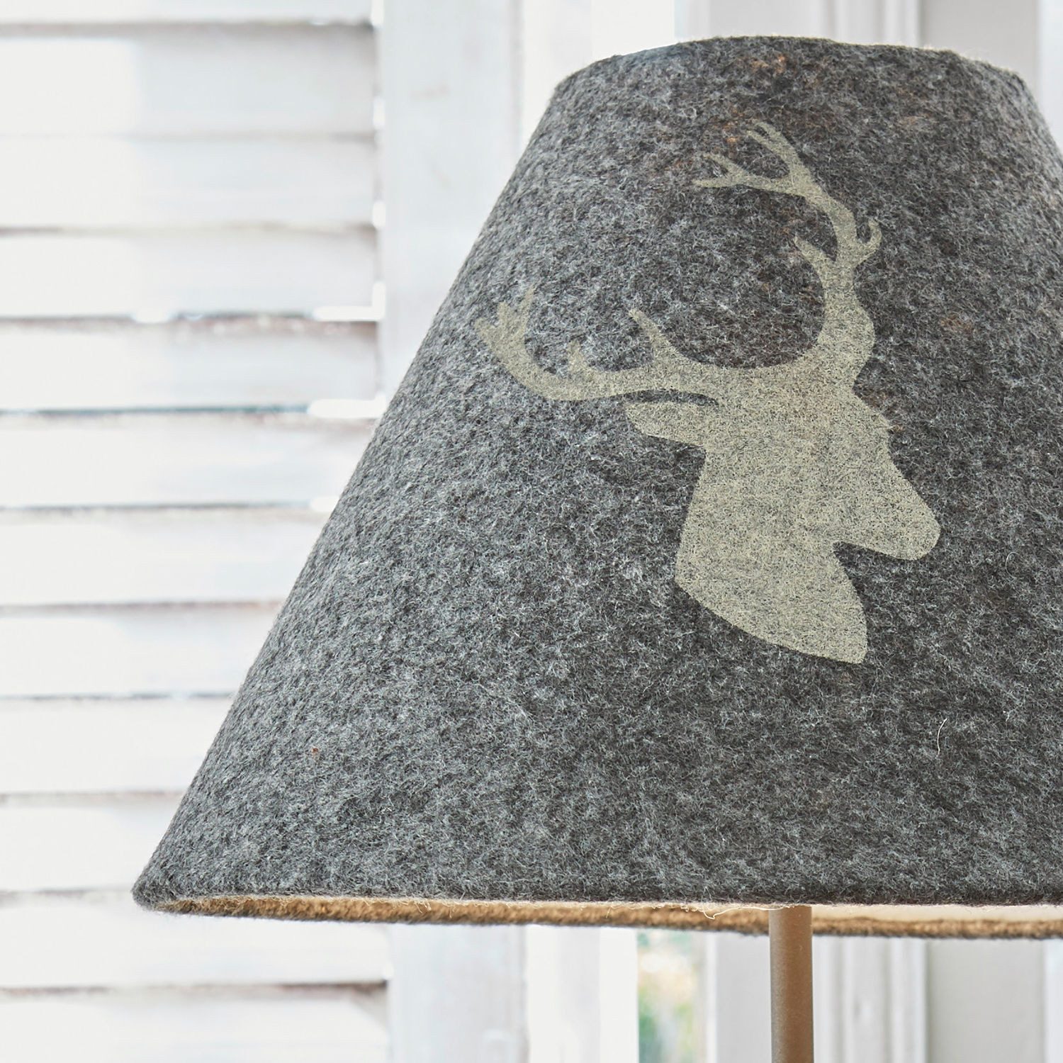 Mirabeau Tischleuchte Tischlampe Lodge grau/braun – Bild 5 von 5
