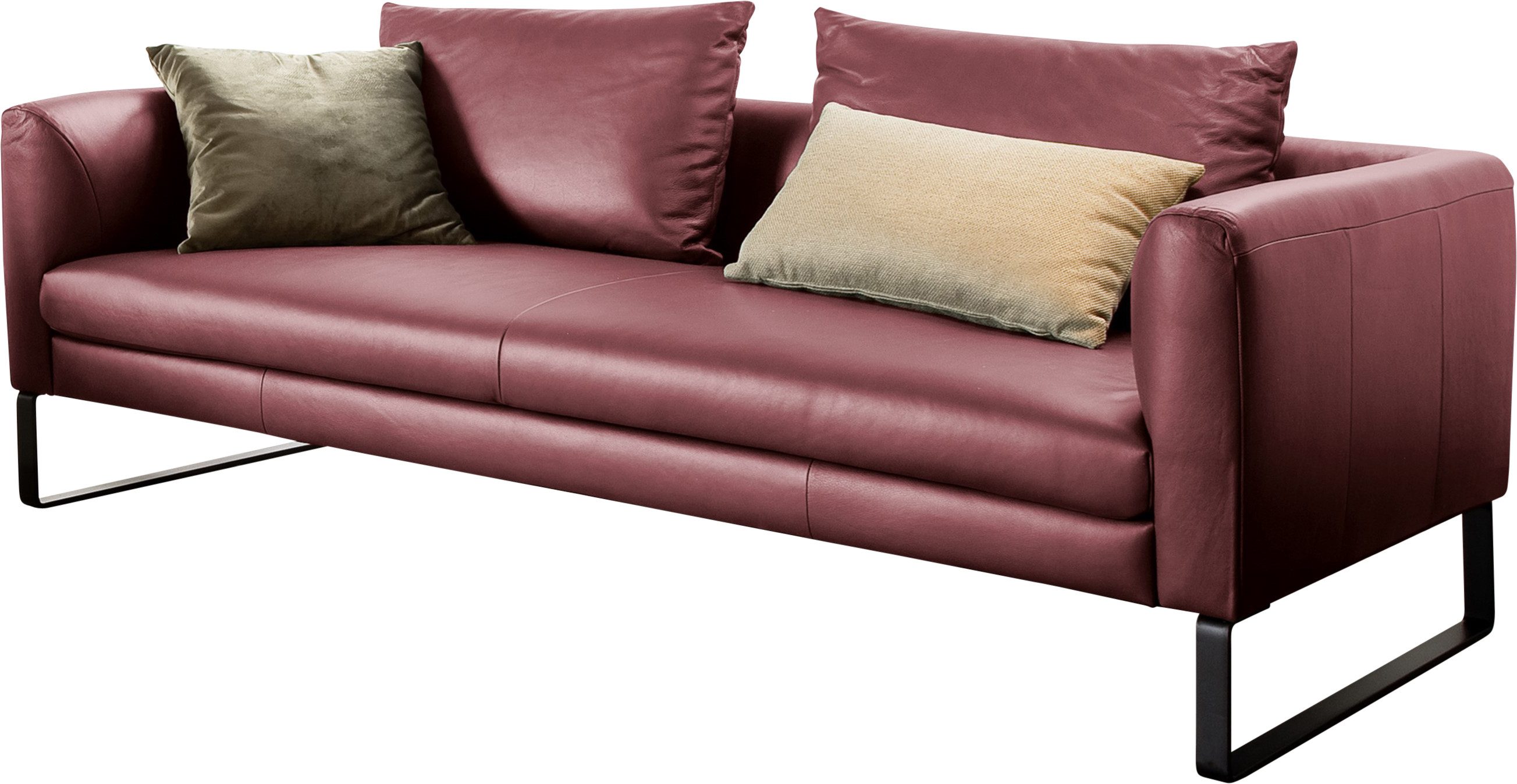3C Candy 3-Sitzer Avola Designsofa mit Lederbezug, tolle Verarbeitungsdetails, bequem und komfortabel