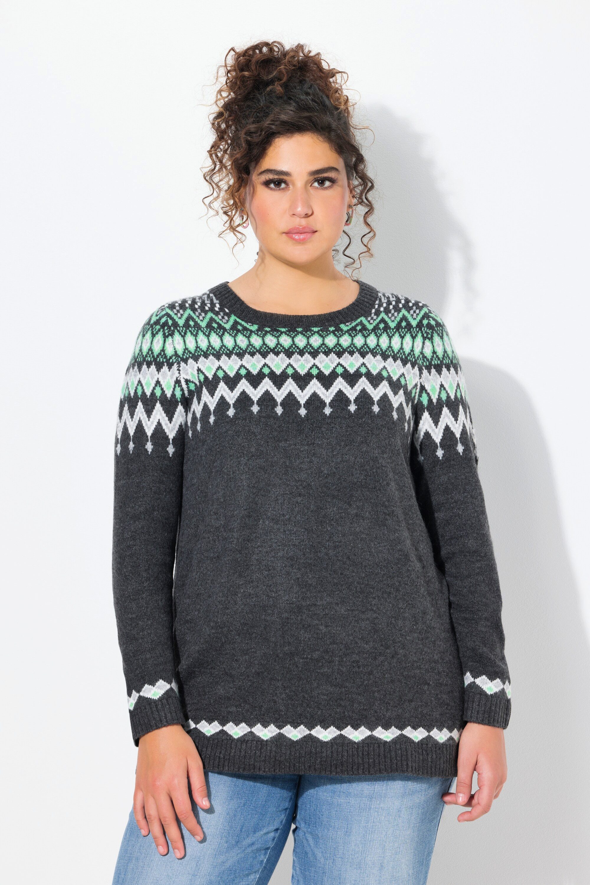 Strickpullover Norweger Pullover Damen Rentiere Pullover Rentiere