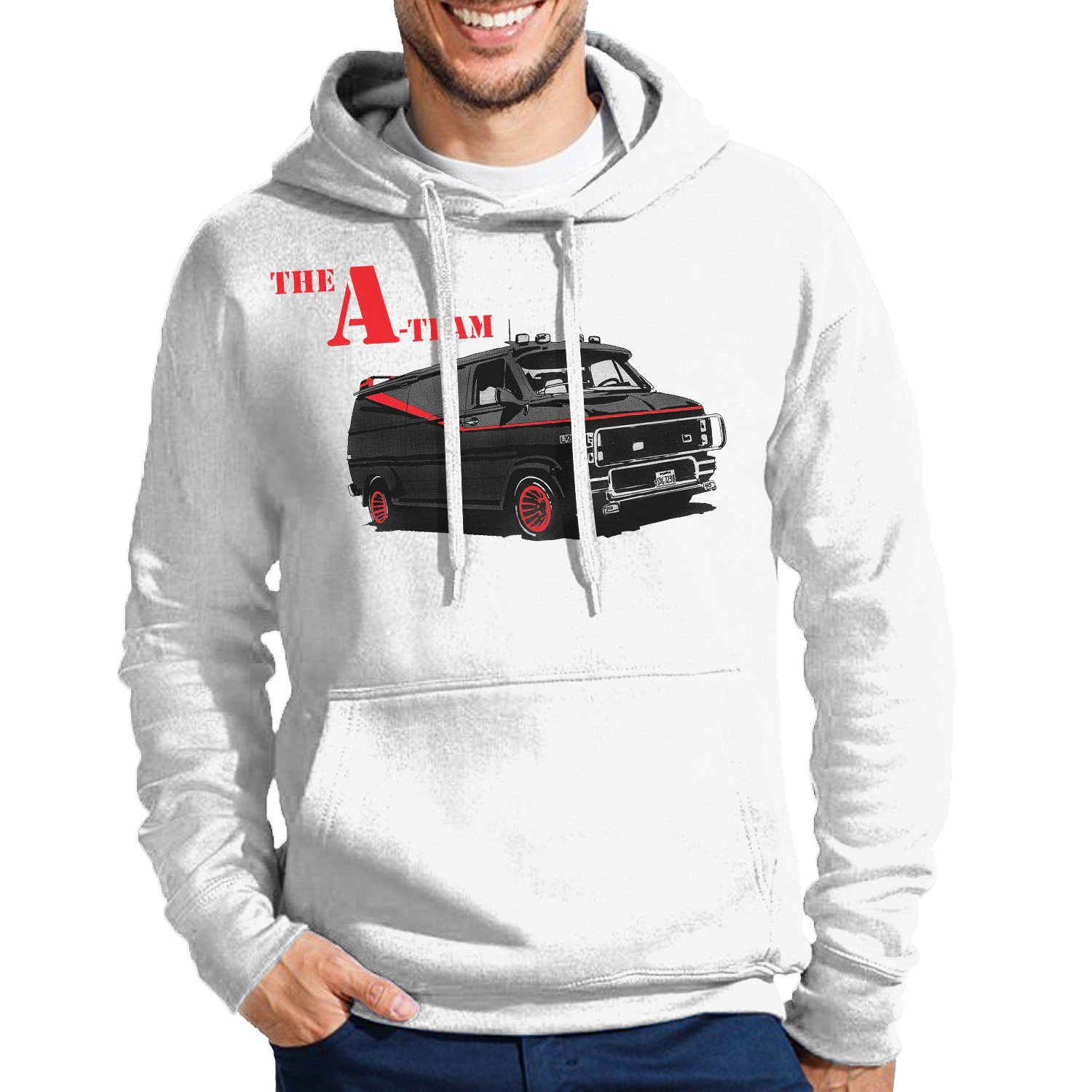 Blondie & Brownie Hoodie Herren A Team Van Murdock Hannibal Mr.T Mit Kapuze Weiß | Sweatshirts