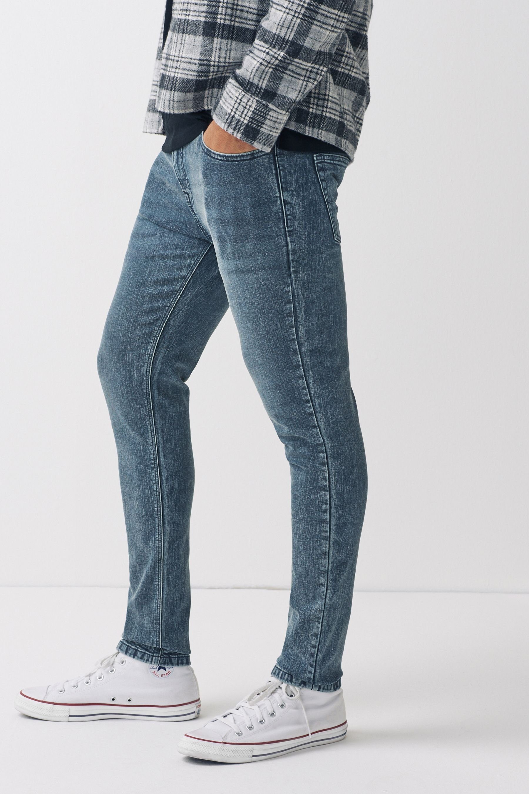 Next Skinny-fit-Jeans (1-tlg) Washed Blue