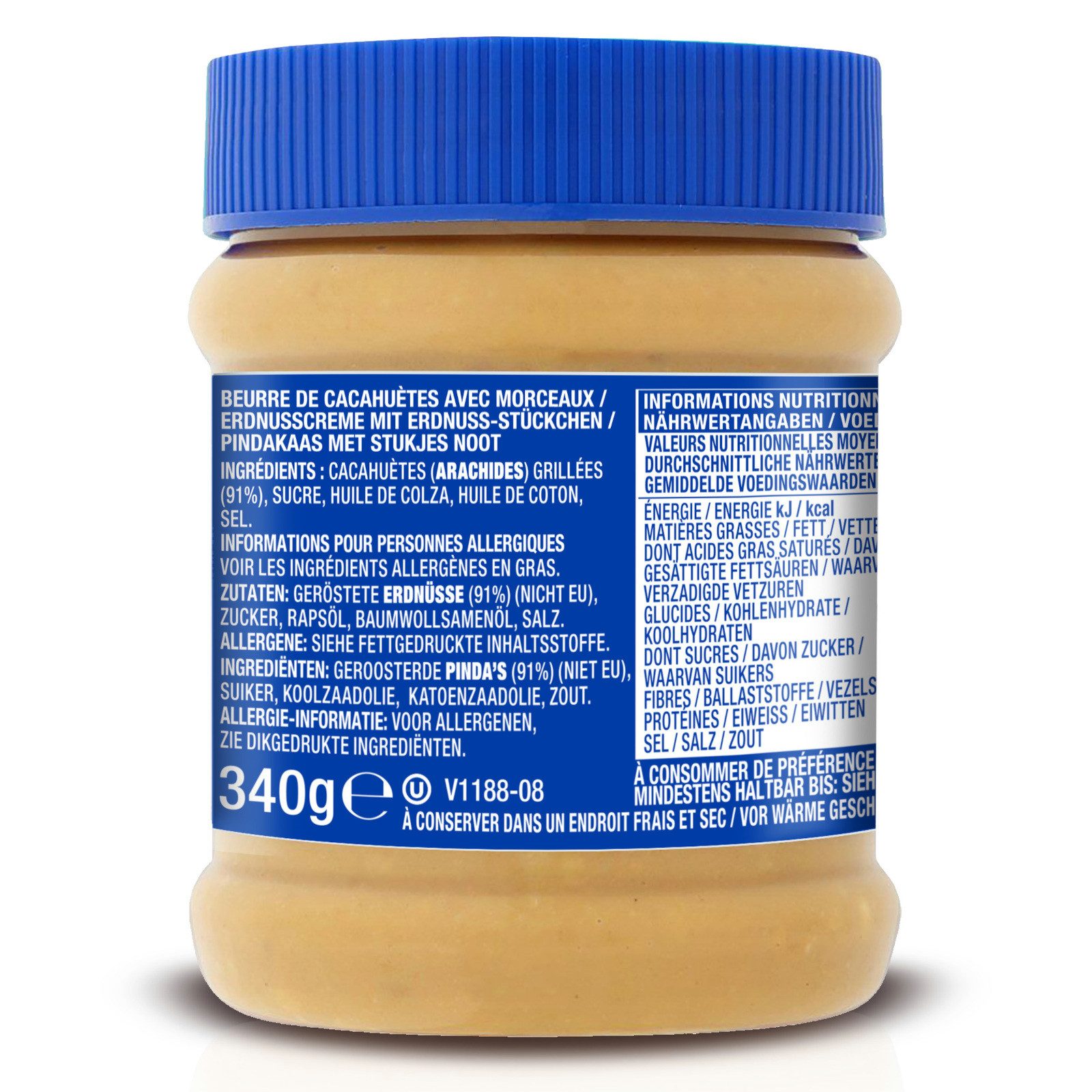 Skippy Nussaufstrich Erdnussbutter "Super-Chunk" Peanut Butter Crunchy, ohne Palmöl – Bild 4 von 4