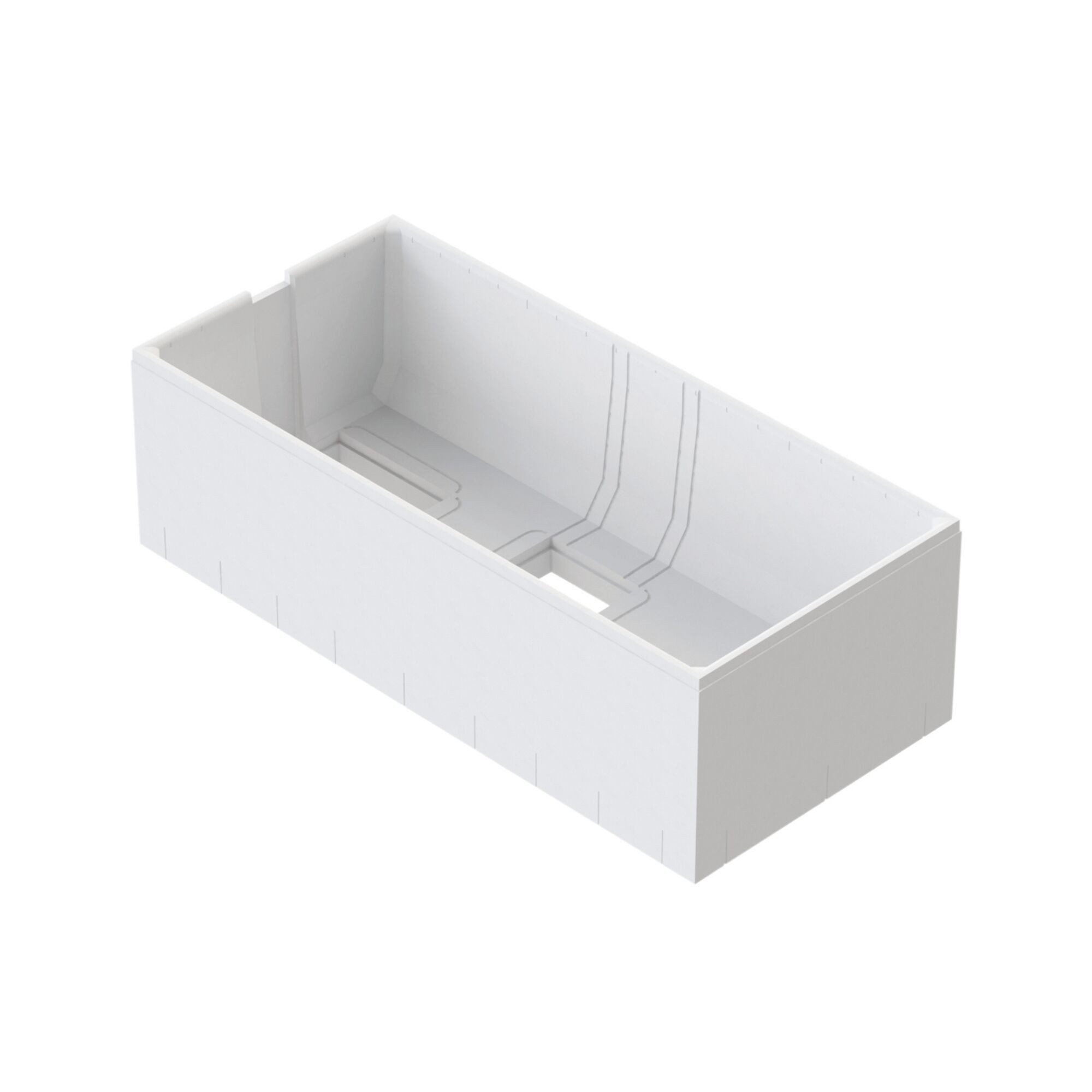 Schulte Badewanne Balos, 190x90 cm Sanitäracryl Weiß Komplett-Set mit Wannenträger und Ablauf