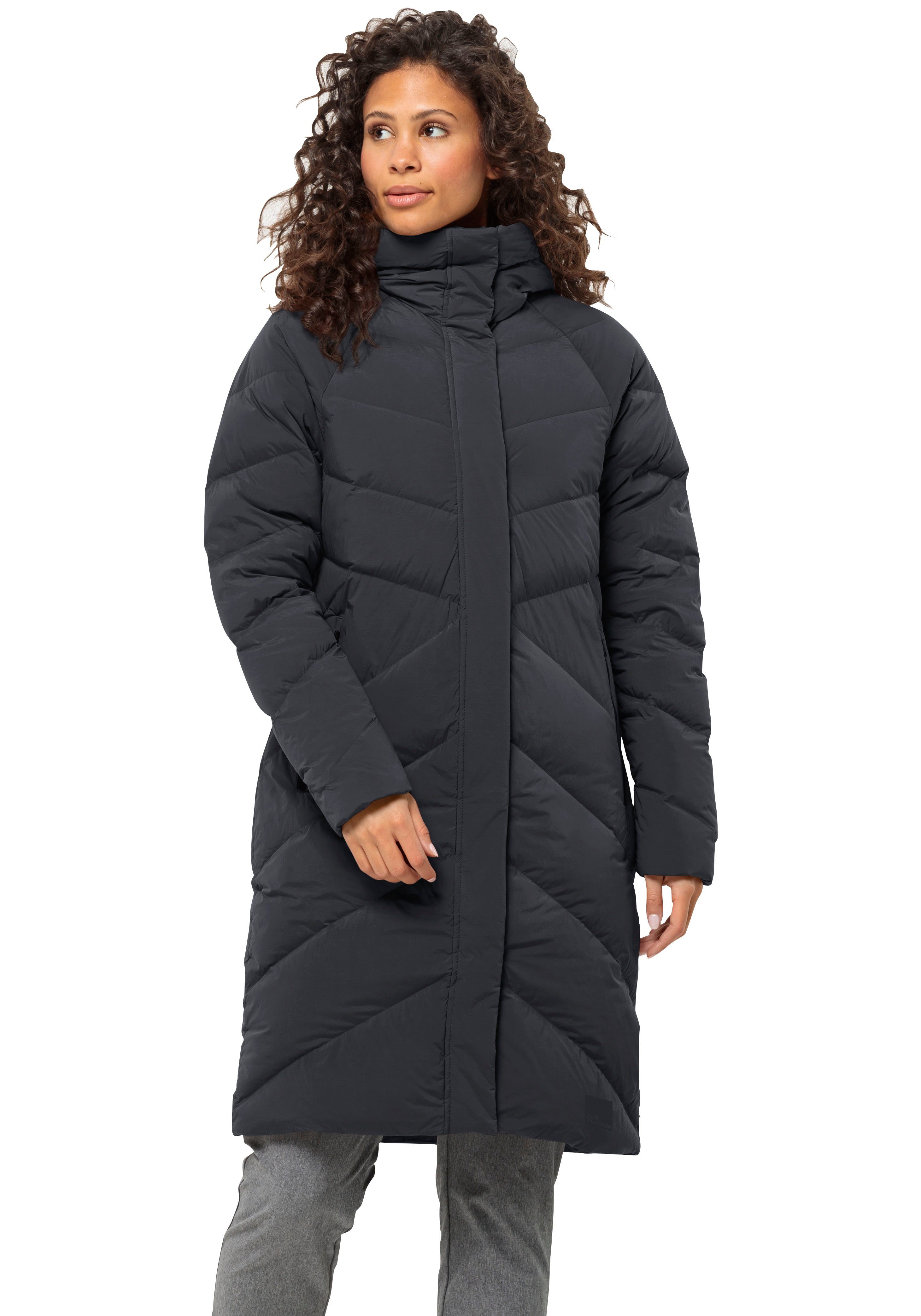 Jack Wolfskin Funktionsmantel MARIENPLATZ COAT W mit Kapuze phantom | Outdoormäntel