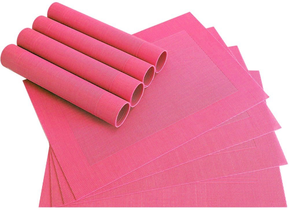 Platzset, Tischset BORDA pink 8 Stk. 45 cm, matches21 HOME & HOBBY, (8-St)