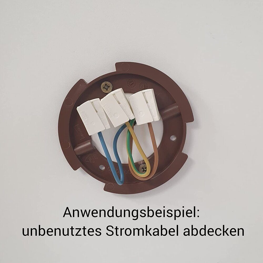 die braun Abbdeckdose, Lampen-Verteiler Abzweigdosen 1x Baldachin Aufputzdose, Zuleitung. Hoch Abdeckdose Lichthandel den 100mm Deckenauslass Diese Lampen für Verteilerdose verdeckt