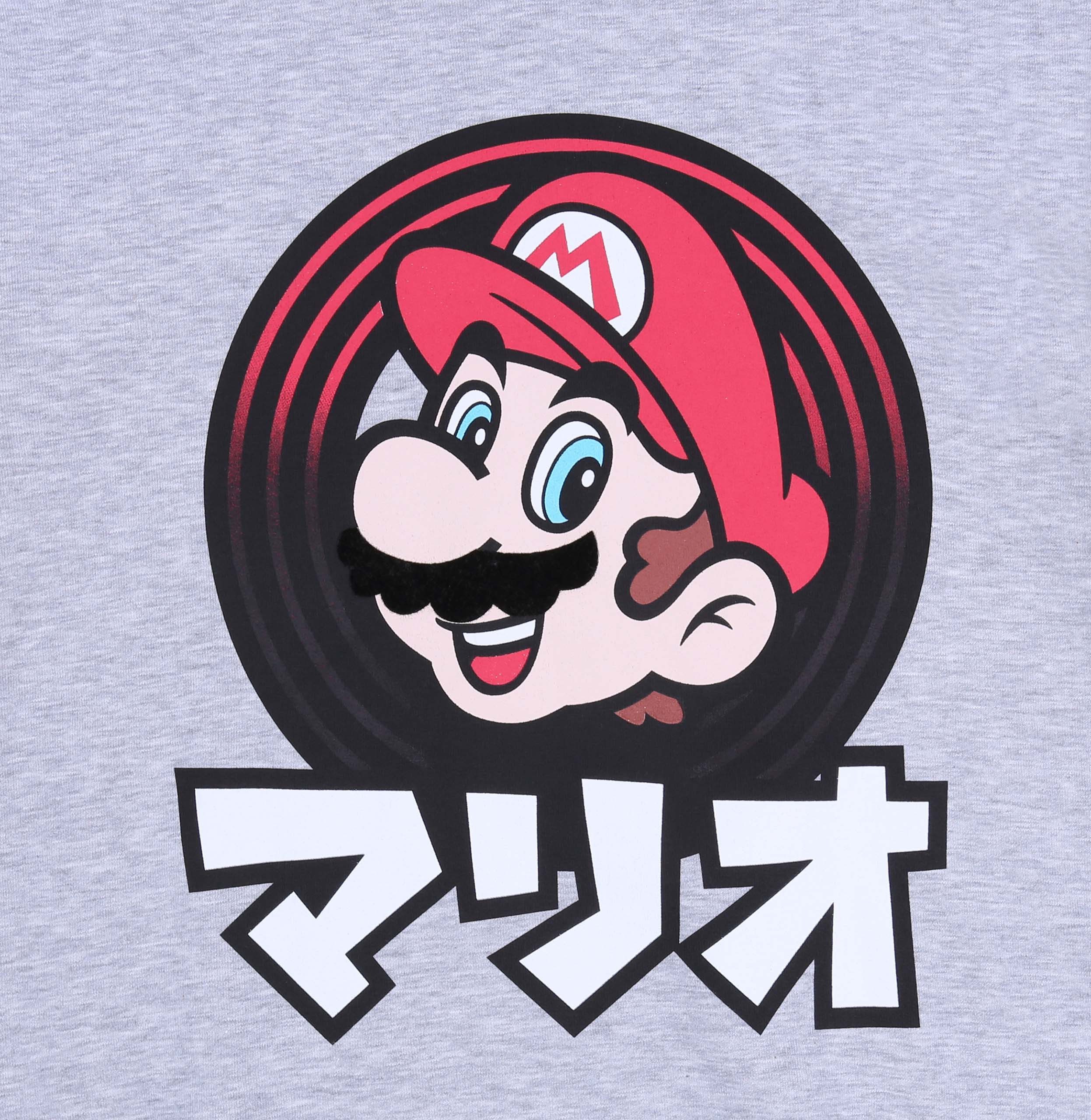 Super Mario Sweatshirt Graues Herren-Sweatshirt SUPER MARIO S