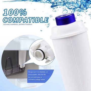 TronicXL Wasserfilter 4 Stück Wasser Filter für De'Longhi DLSC 002 SER3017 Kaffeemaschine, Zubehör für DLCS002 ECAM ESAM ETAN SER3017, Für Kaffeevollautomaten Aquasemi Rhodesy HG00100-RS EC Serien