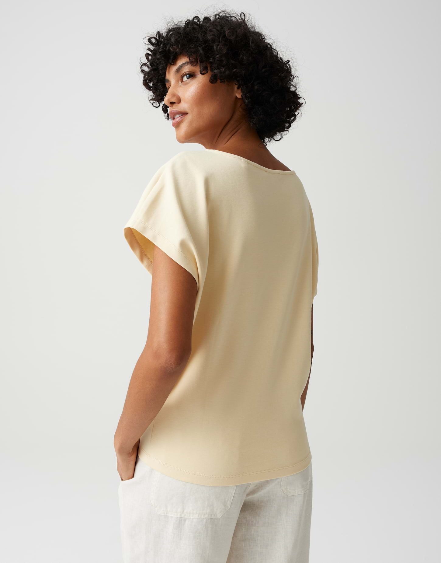 OPUS Kurzarmshirt Suschel aus Jersey mit lockerer Passform weich fließender Fall, glatter Griff, Casual – Bild 3 von 5
