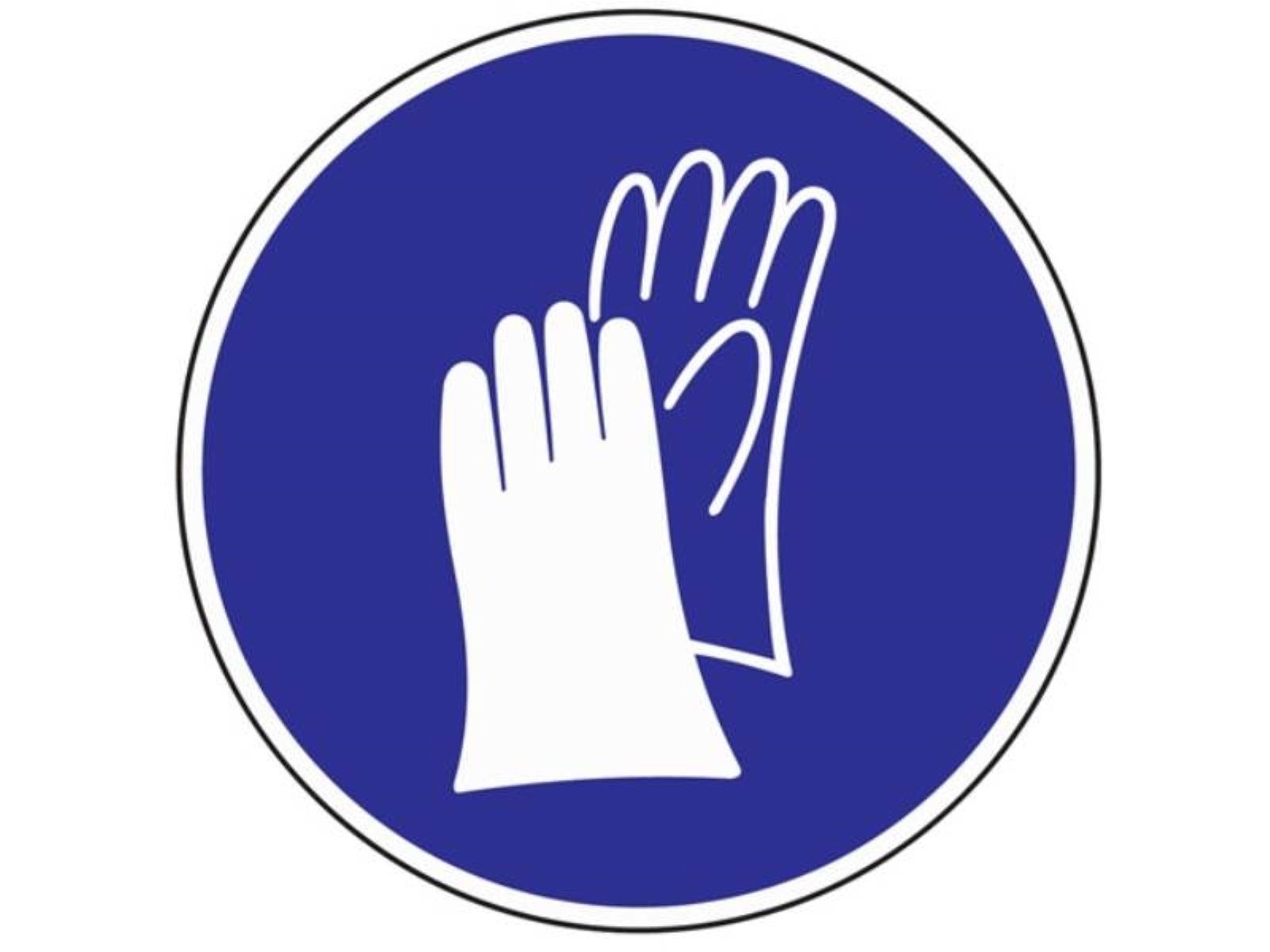 PROMAT Handschutz Folie Handschutz benutzen D.200mm blau/weiß selbstklebend selbstklebe