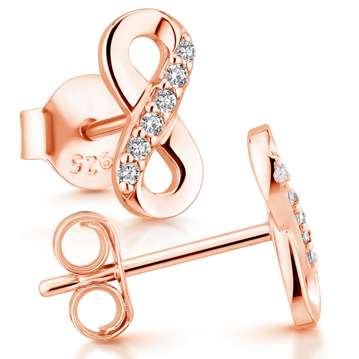 Materia Paar Creolen Unendlichkeit Ohrringe Rosegold günstig online kaufen