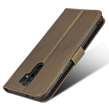 König Design Handyhülle Xiaomi Redmi 9, Schutzhülle Schutztasche Case Cover Etuis Wallet Klapptasche Bookstyle