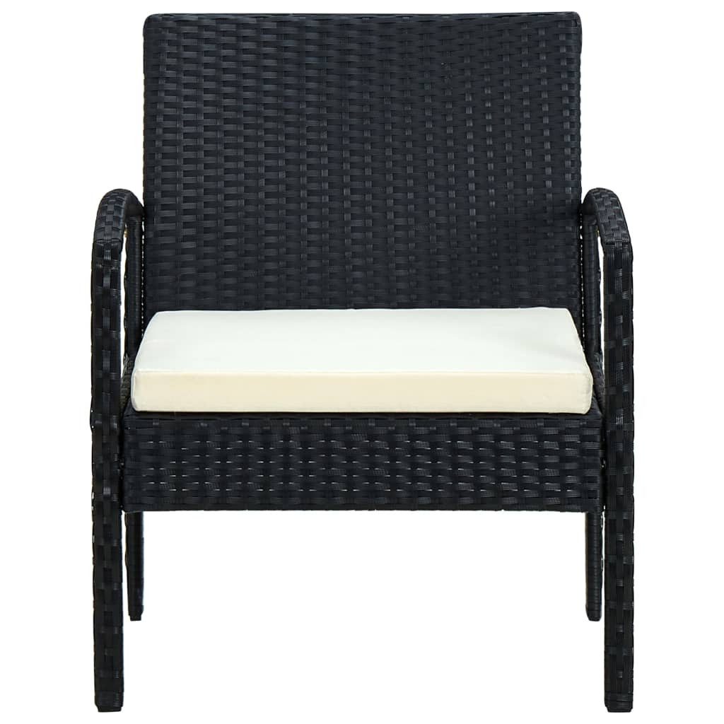 furnicato Sessel Gartenstuhl aus pulverbeschichtetem Stahl mit PE-Rattan, 58x58x72 cm, (1-St)