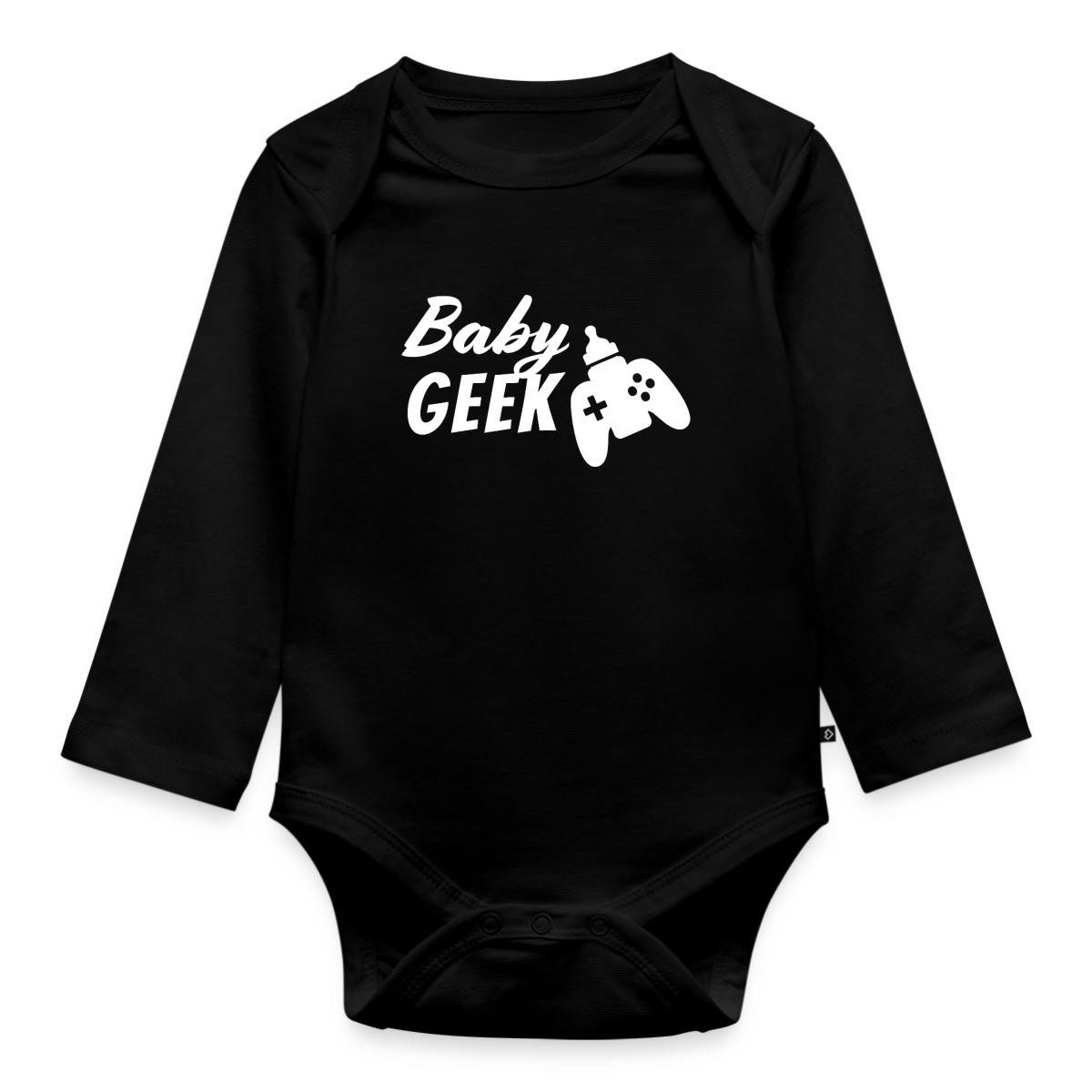 Spreadshirt Langarmbody Baby Geek Für Kleine Gamer Tages Baby Body Langarm (1-tlg)