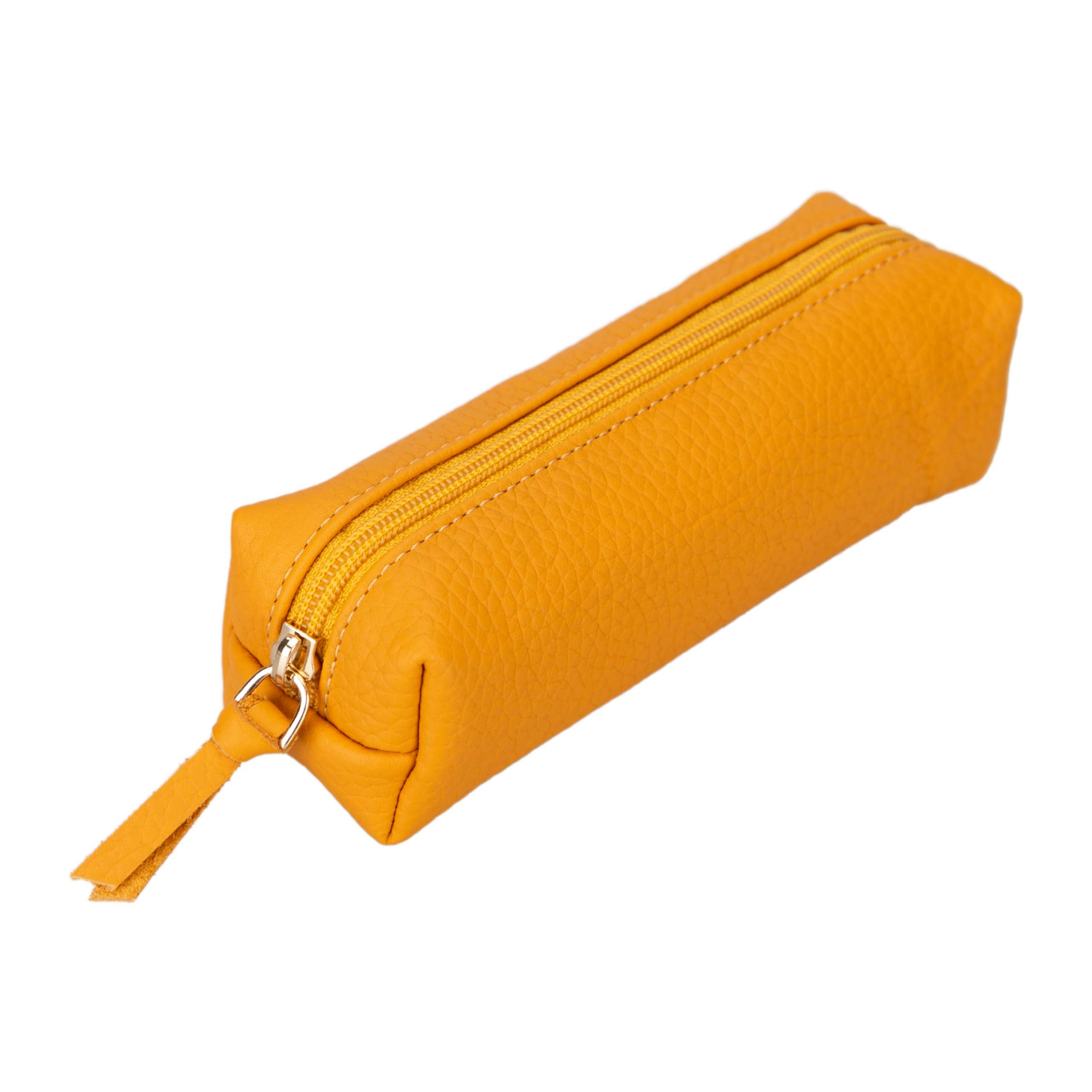 Solo Pelle Reißverschluss Stifte-Etui, Stylisches Stiftemäppchen mit Reißverschluss