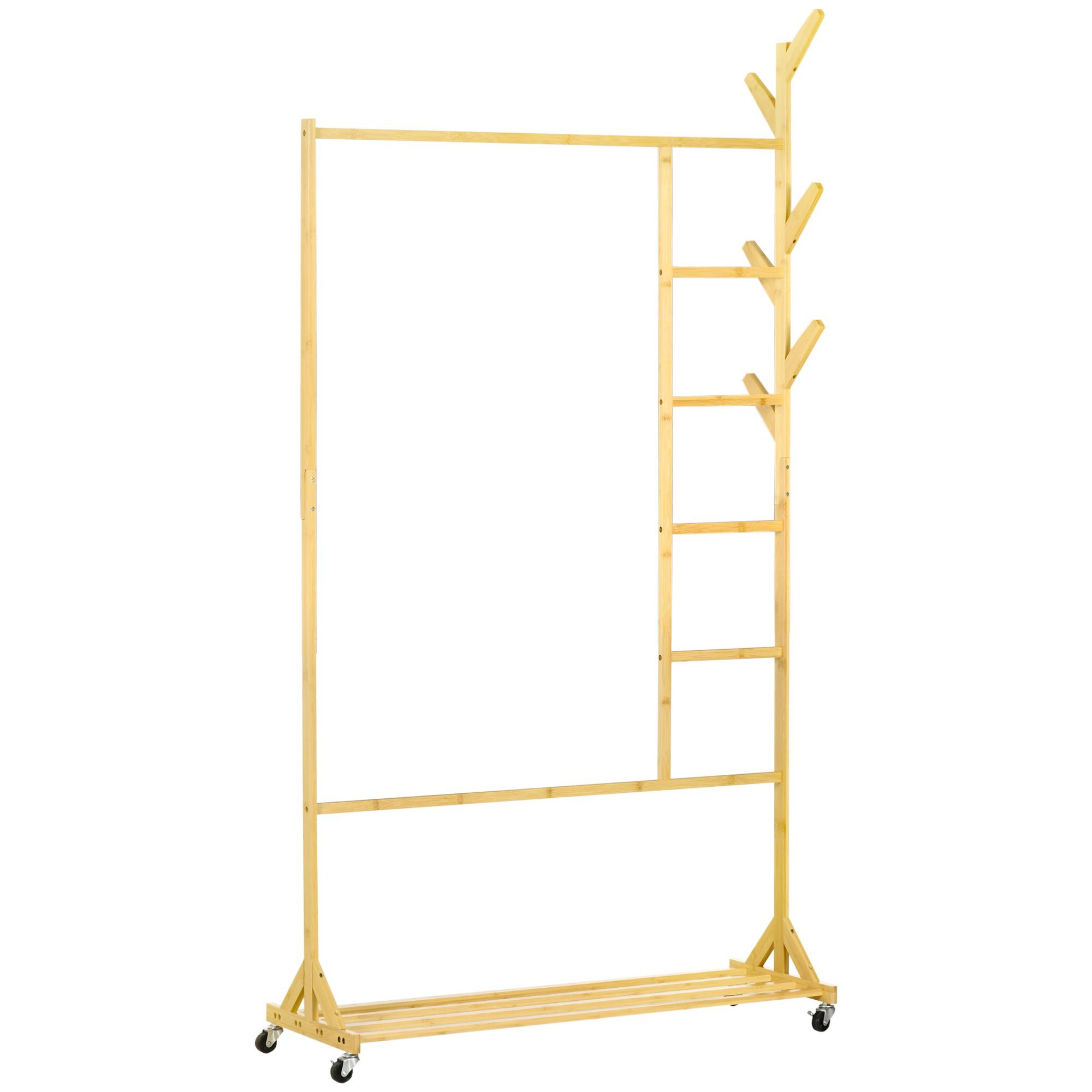 HOMCOM Kleiderständer Kleiderstange mit Rollen, (Kleiderbügel, günstig online kaufen