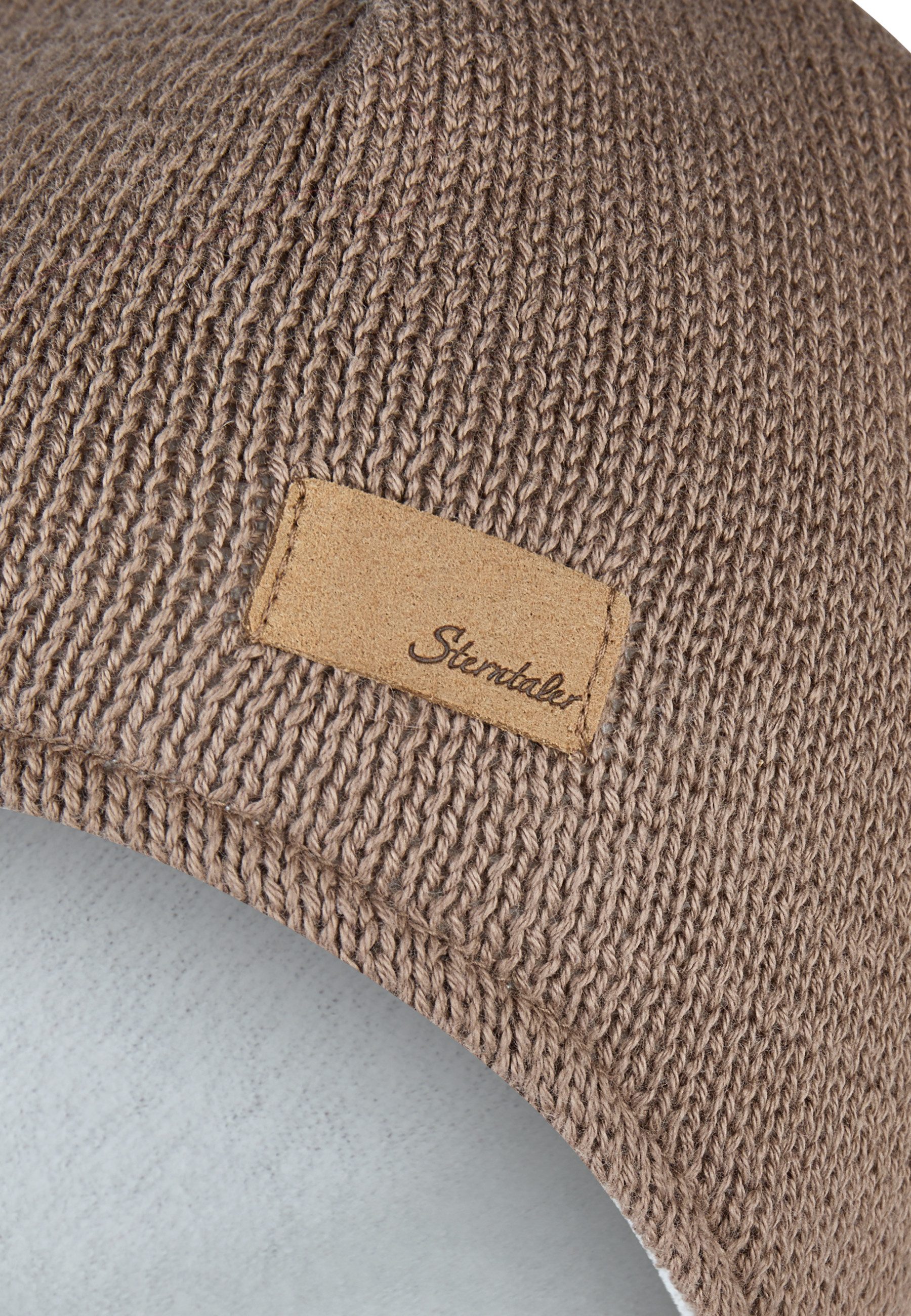 Sterntaler® Strickmütze Strickmütze Bommelmix (1-St) Bommelmütze mit Bindebänder und Ohrenklappen – Bild 3 von 5