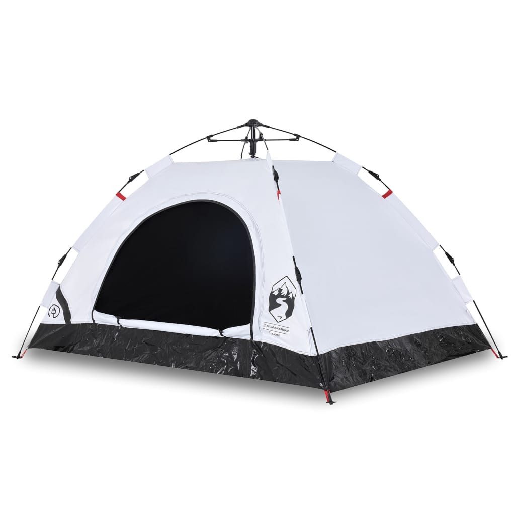 Kuppelzelt 4-Personen Zelt Campingzelt 4 Personen Weiß Verdunkelungsstoff Quick R